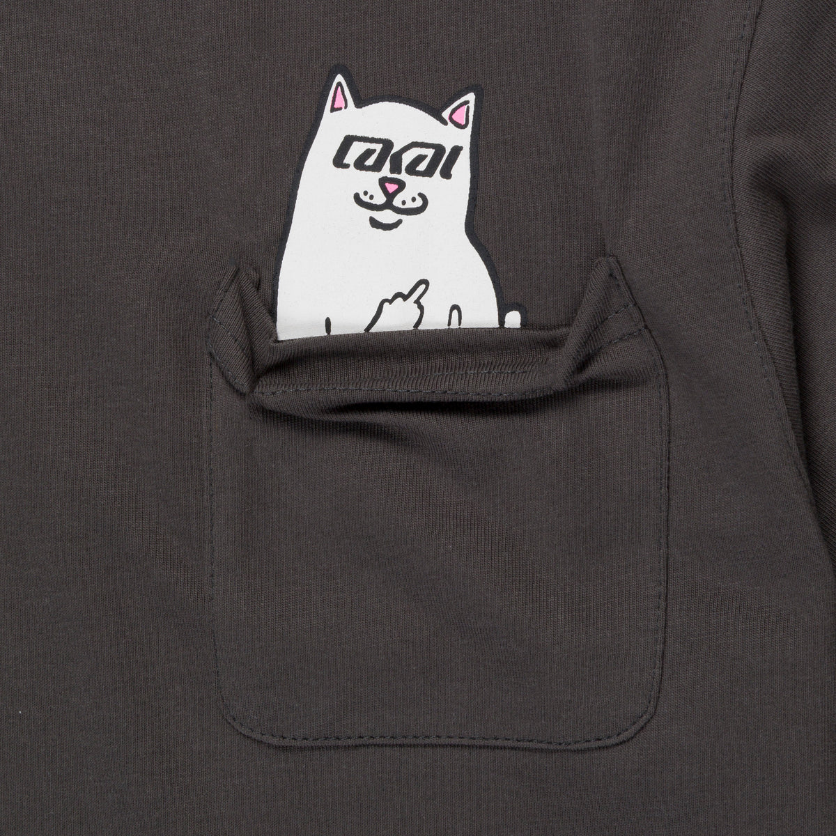 RIPNDIP Lakai + Ripndip Lord Nermal Pocket Tee (Dark Gray)
