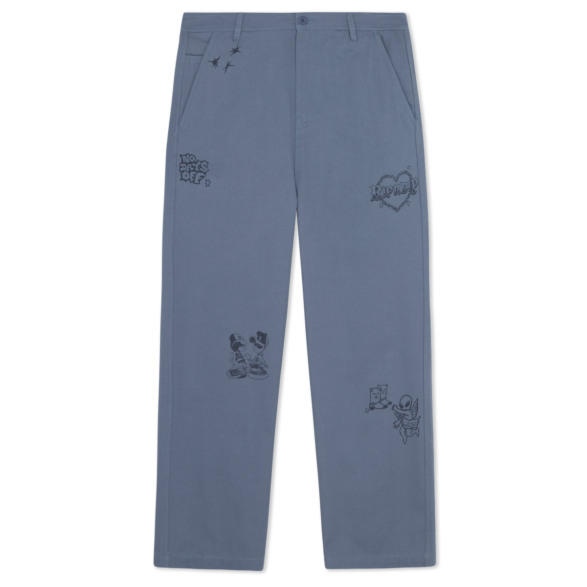 RIPNDIP Westside Wide Fit Pants (Slate)