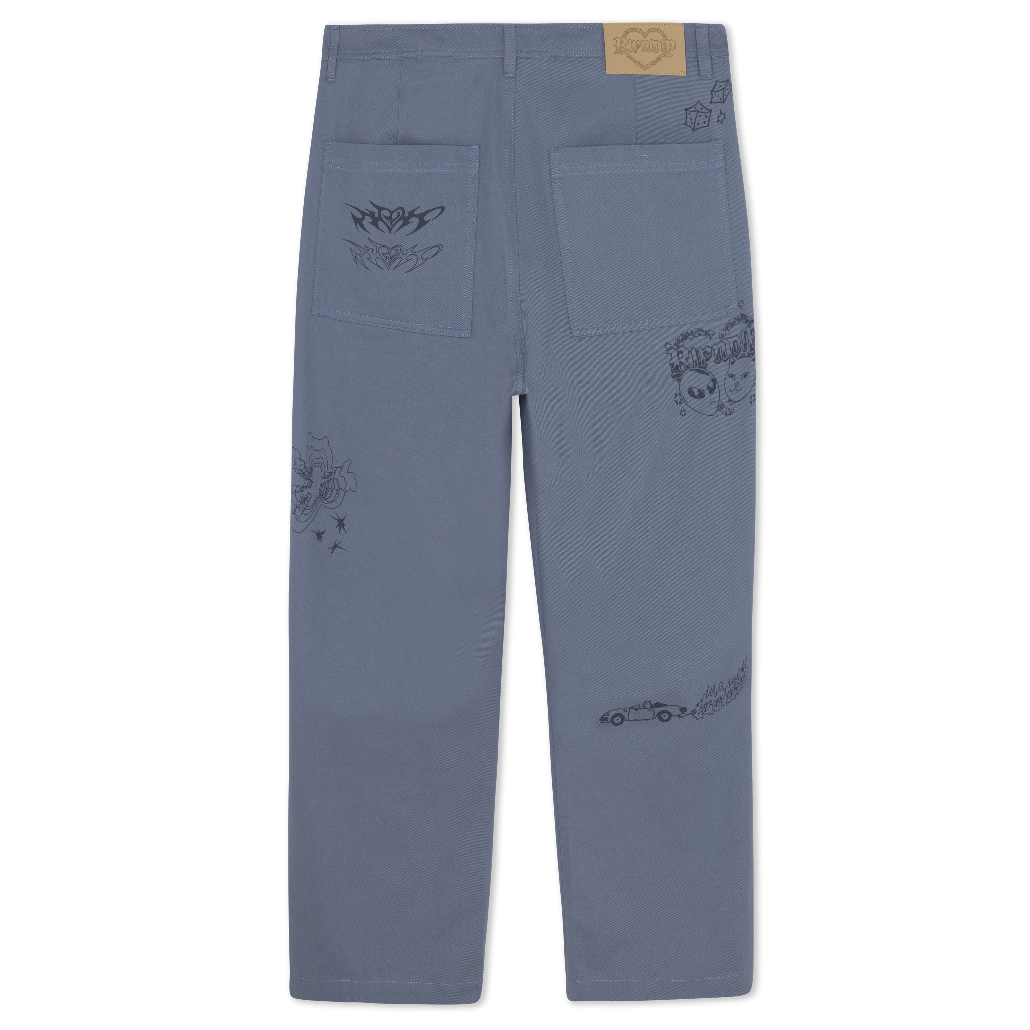 RIPNDIP Westside Wide Fit Pants (Slate)