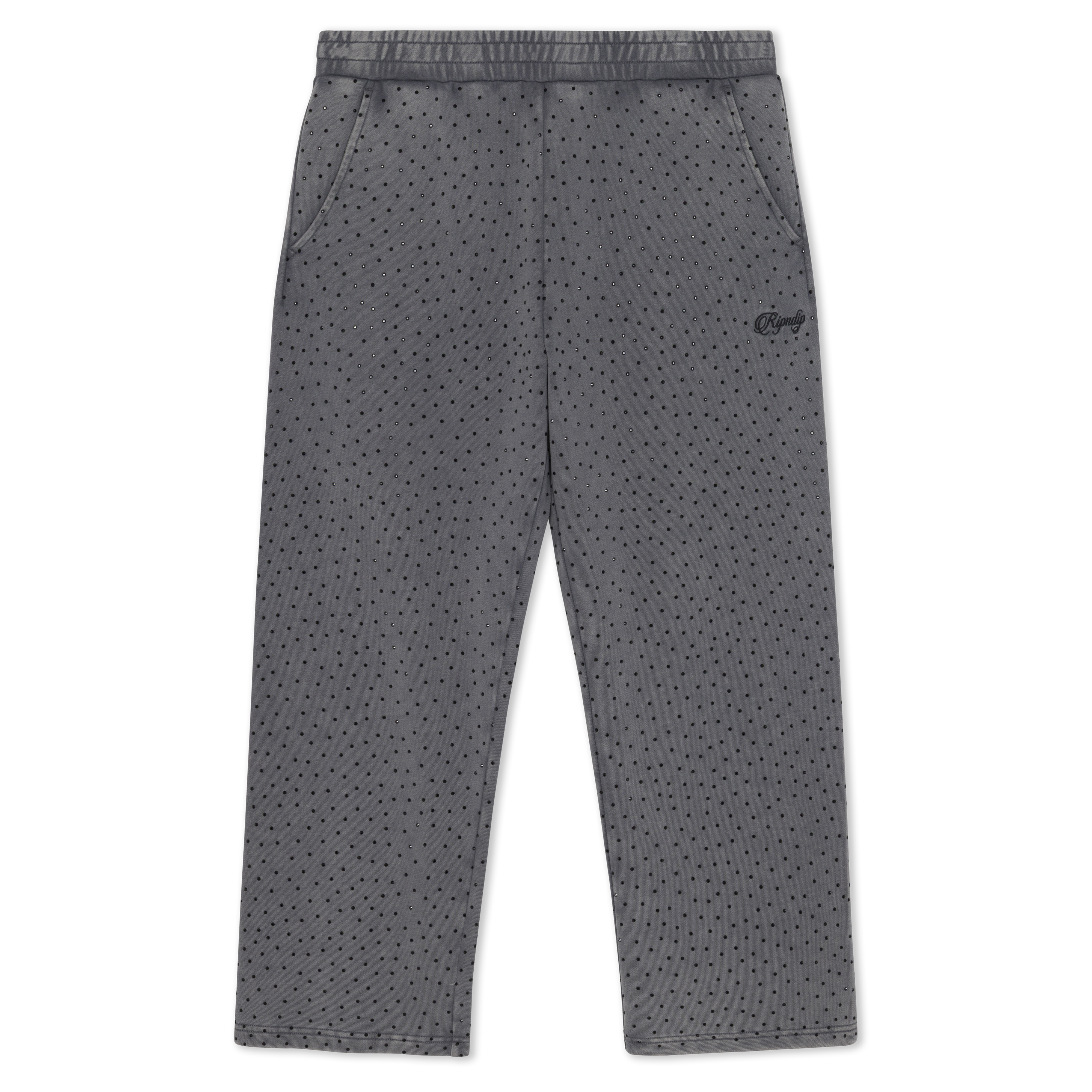 RIPNDIP RIPNGEMS Straight Leg Sweatpants (Charcoal Wash)