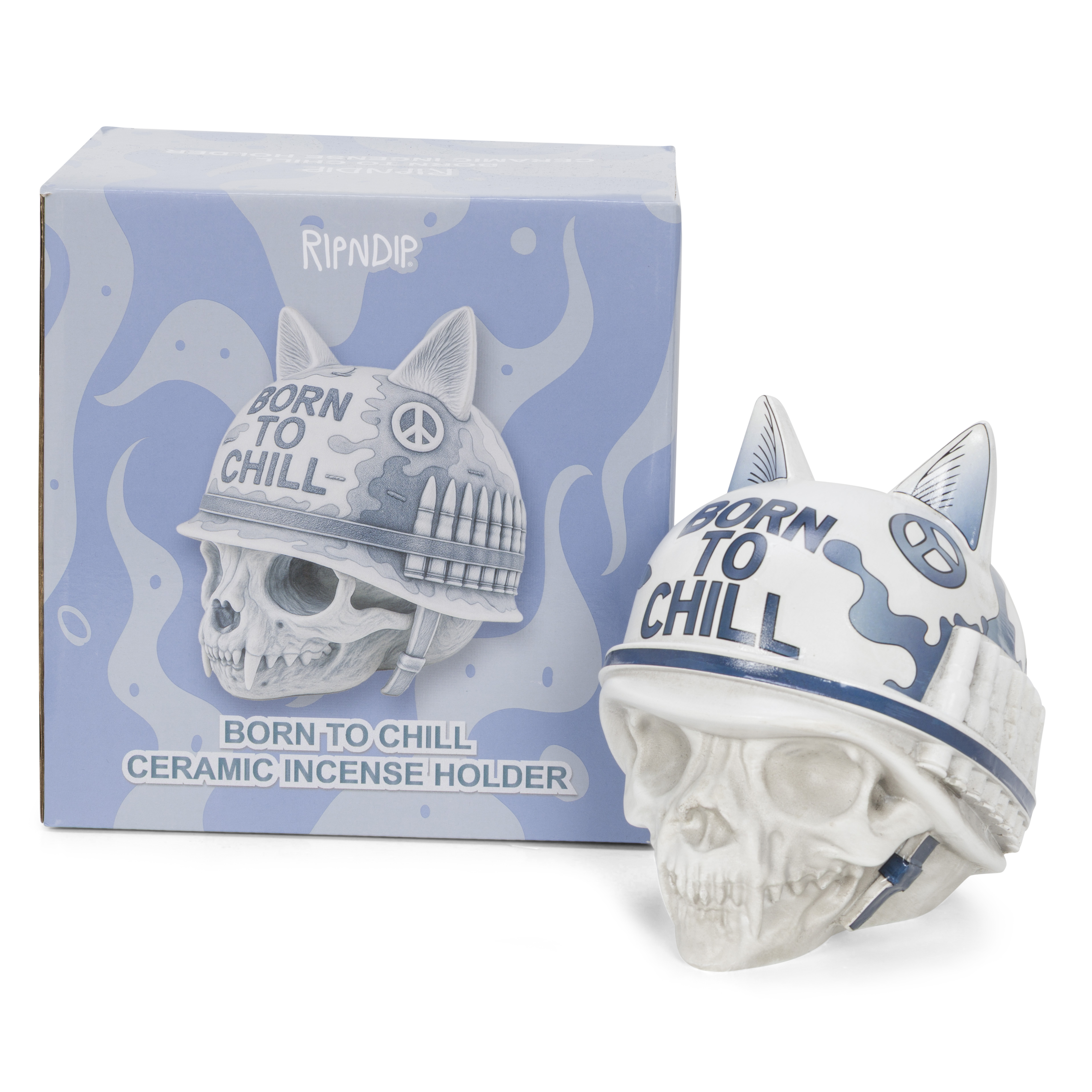 Born To Chill Ceramic Incense Holder (Indigo) – RIPNDIP Born To Chill Ceramic Incense Holder (Indigo) – RIPNDIP