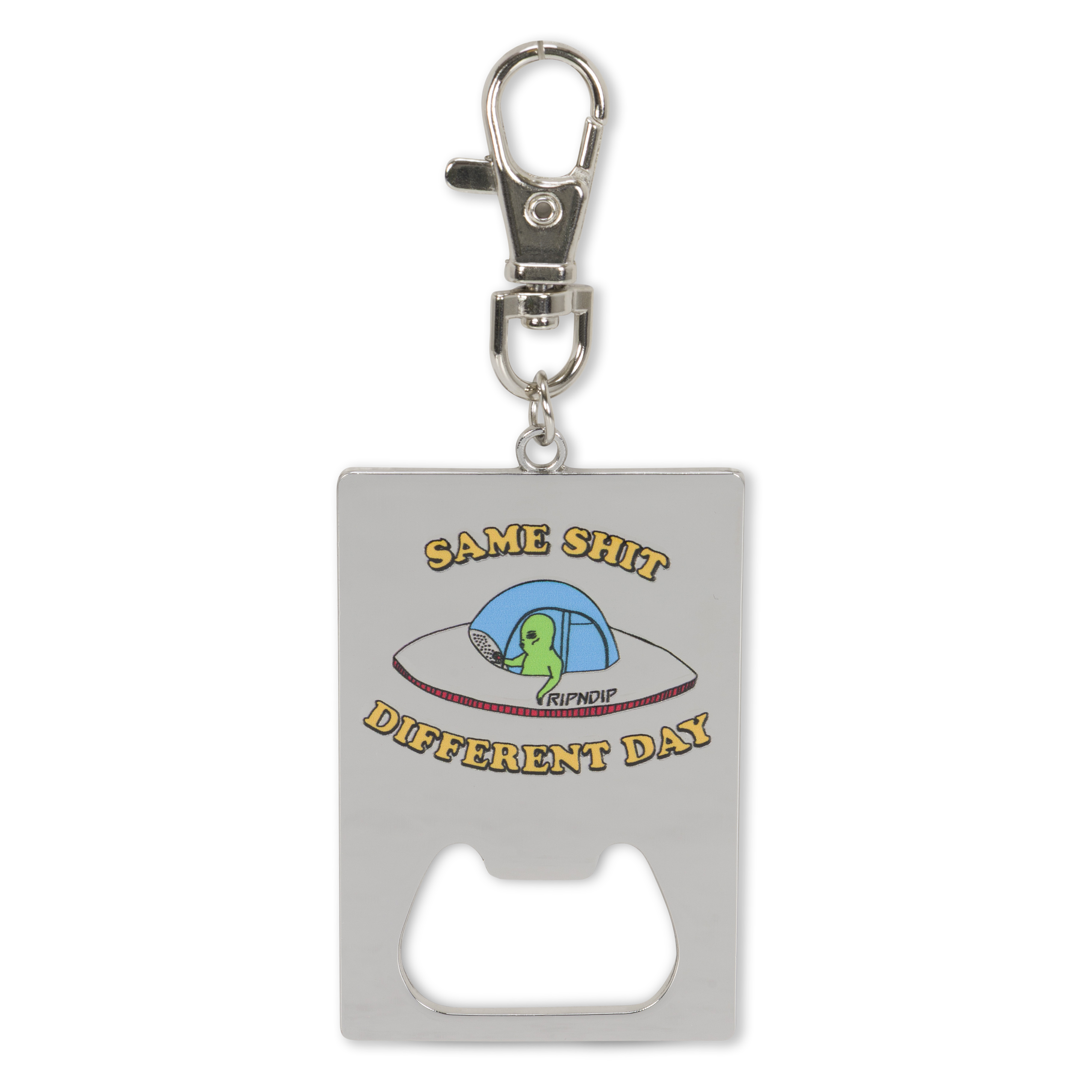 RIPNDIP Same Shit Different Day Keychain Bottle Opener (Silver)