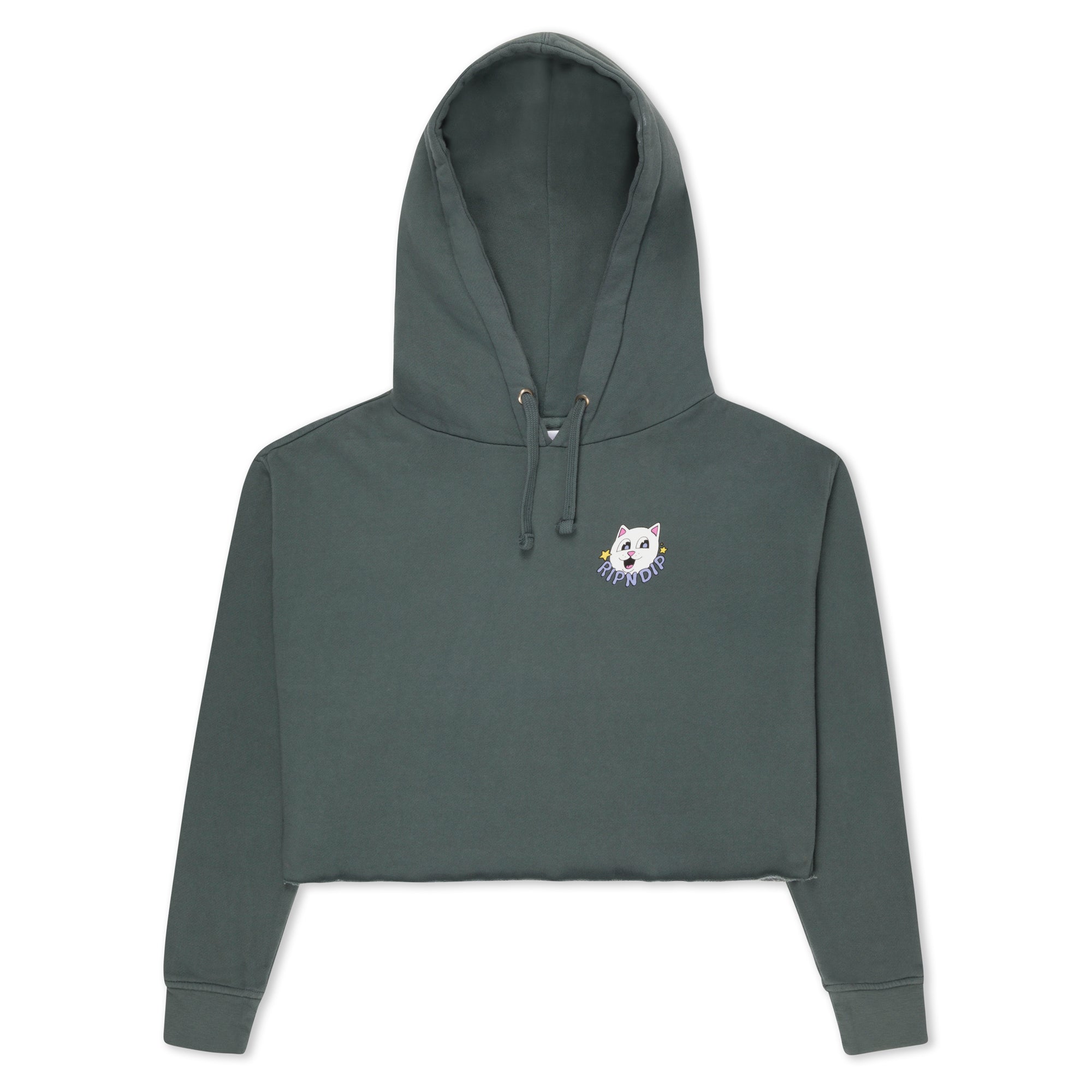 RIPNDIP So Mushroom Cropped Hoodie (Charcoal)