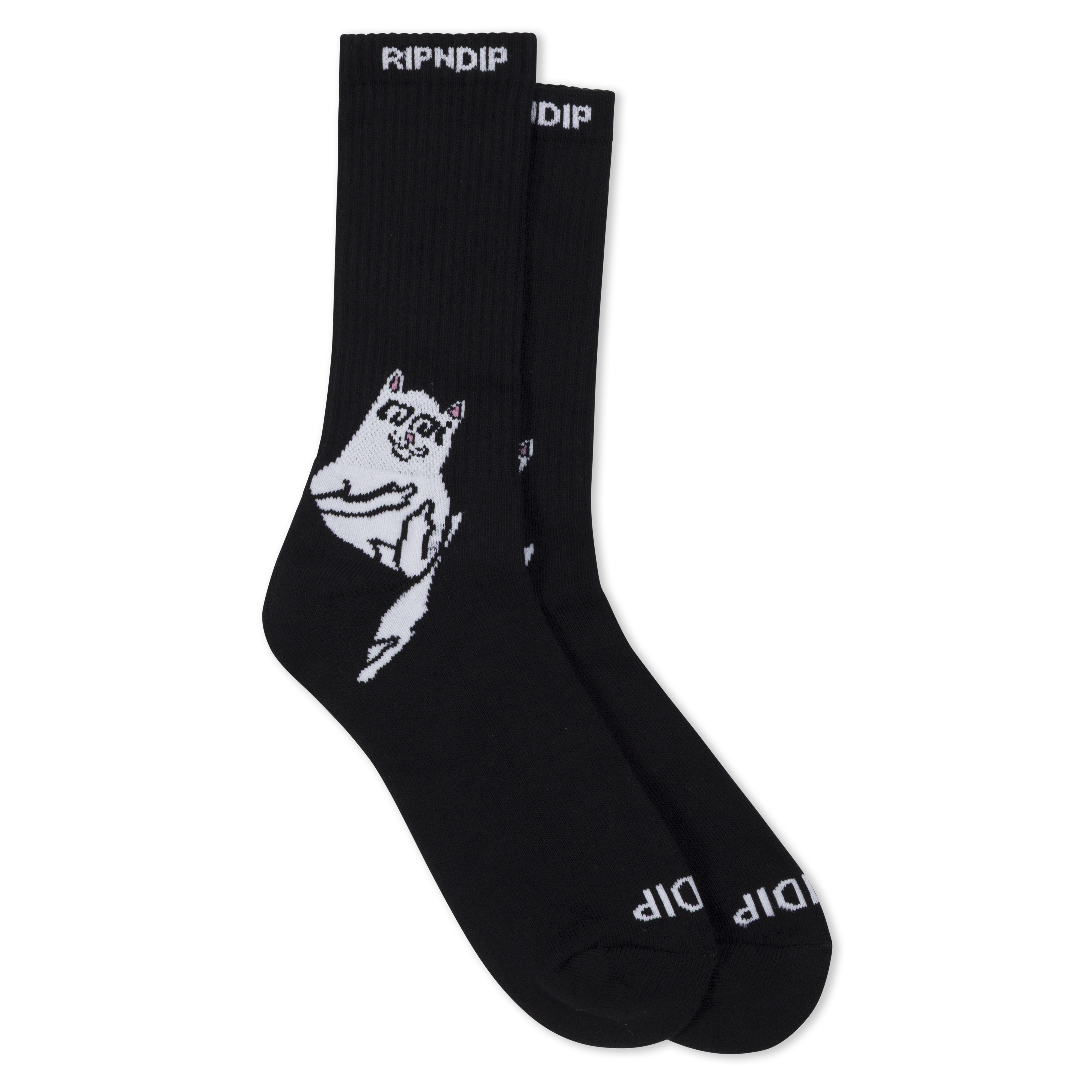 RIPNDIP Lakai + Ripndip Lord Nermal Socks 2 Pack (Black/White)