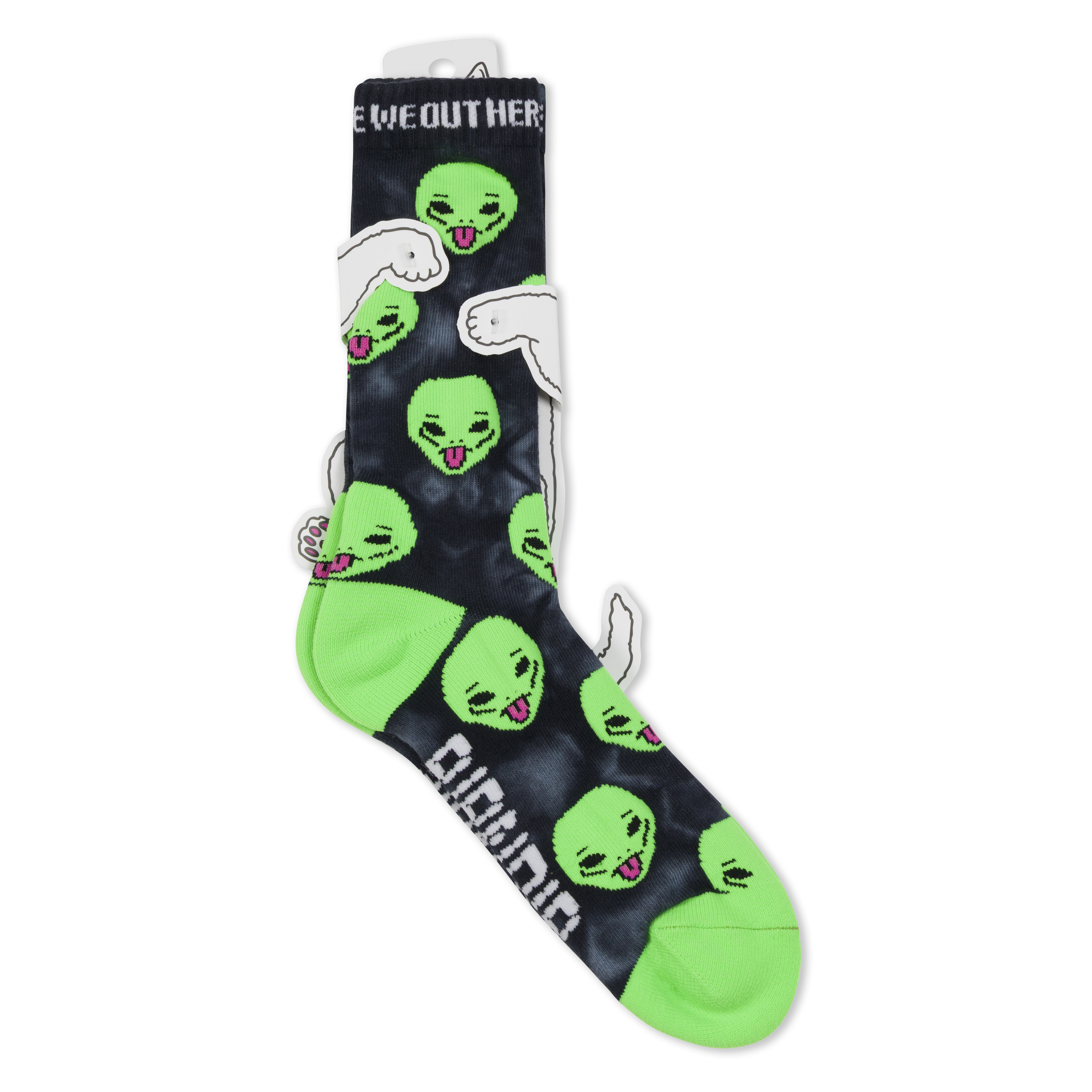 RIPNDIP We Out Here Socks (Black Lightning)