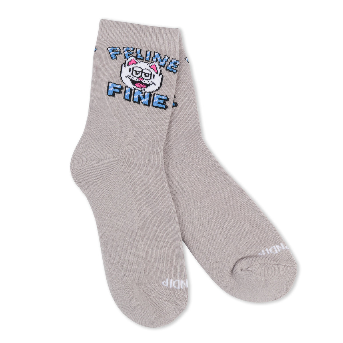 RIPNDIP Feline Fine Mid Socks (Charcoal)