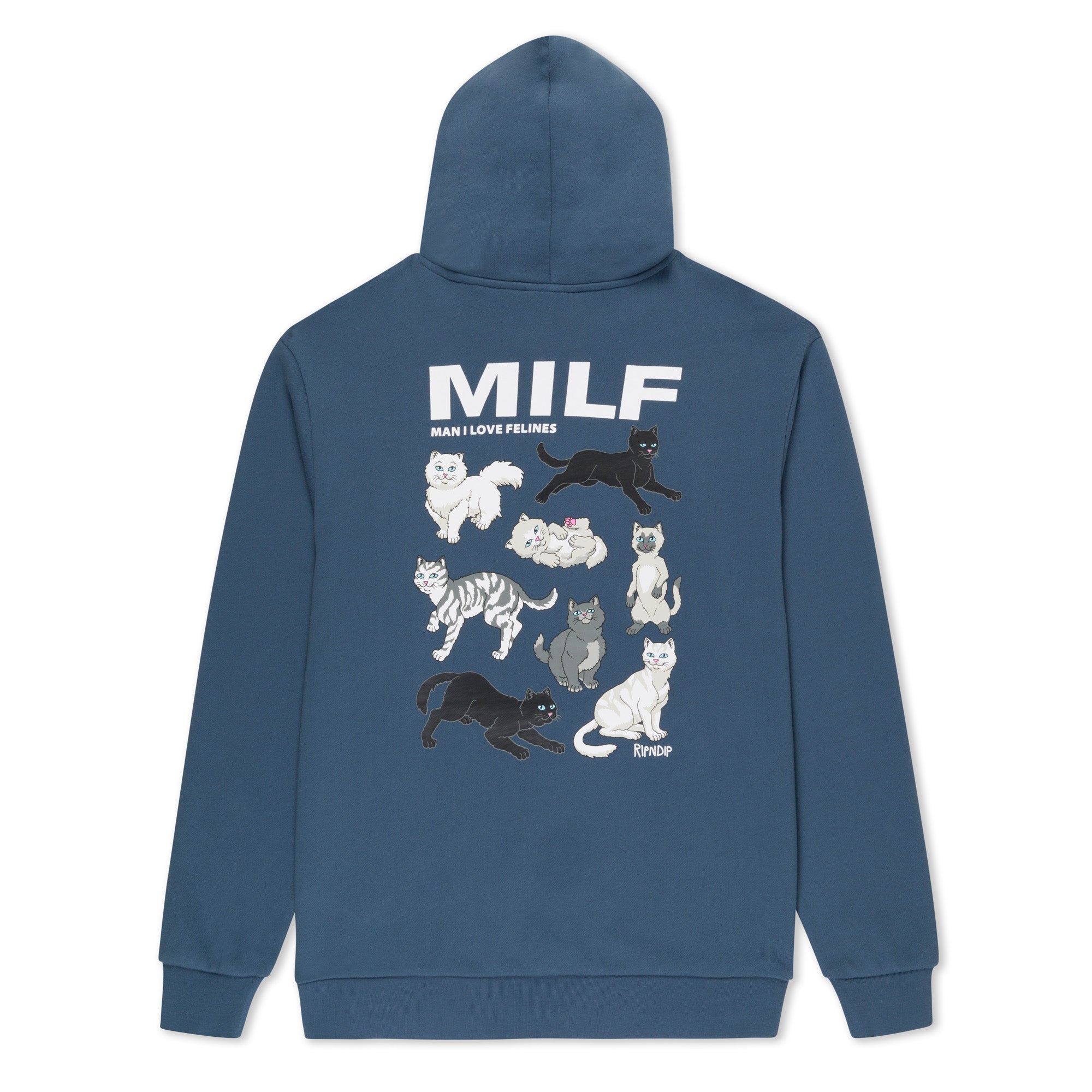 RIPNDIP Man I Love Felines Hoodie (Storm Blue)