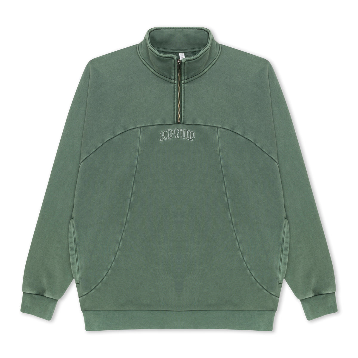 RIPNDIP Night Quarter Zip Sweatshirt (Dusty Pine)