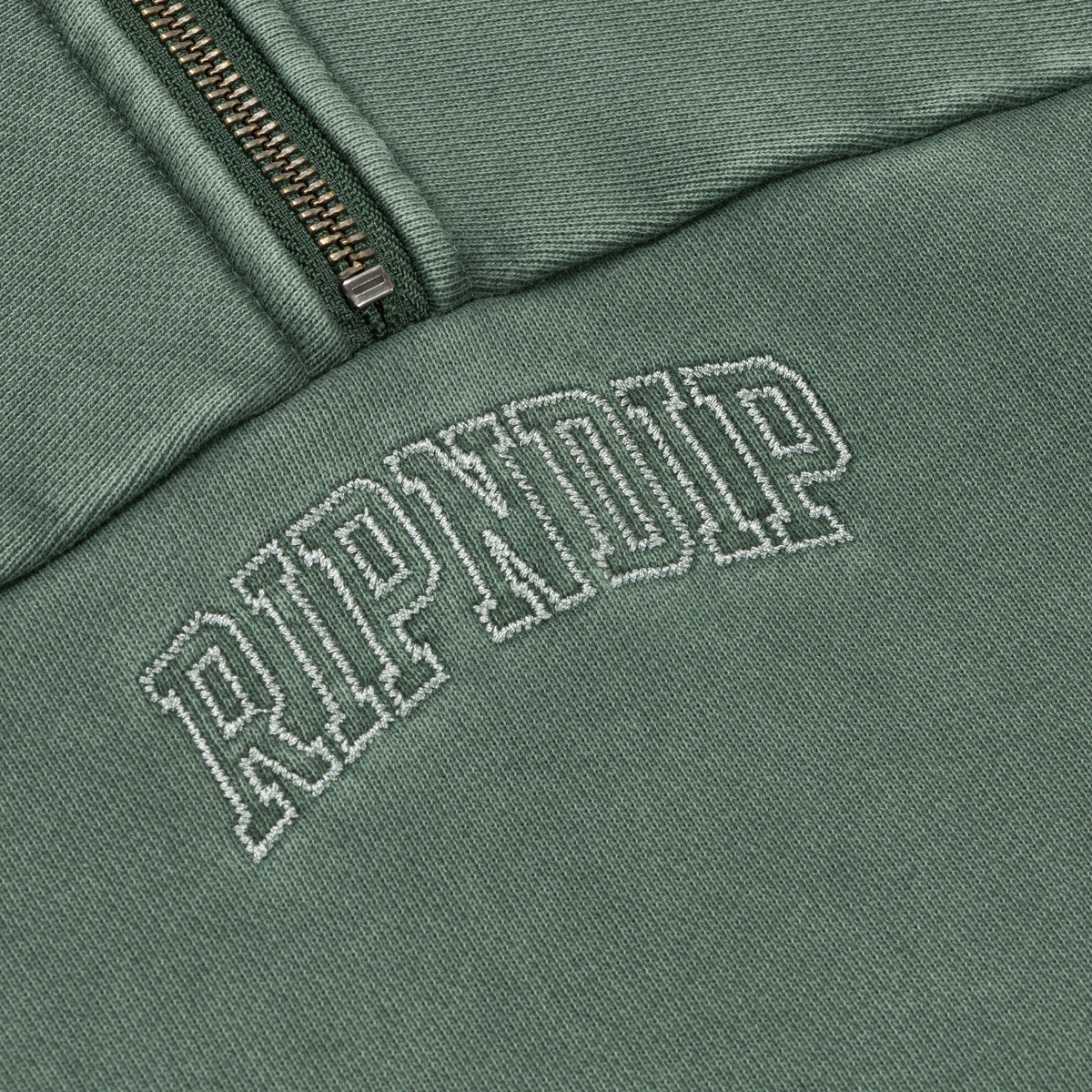 RIPNDIP Night Quarter Zip Sweatshirt (Dusty Pine)