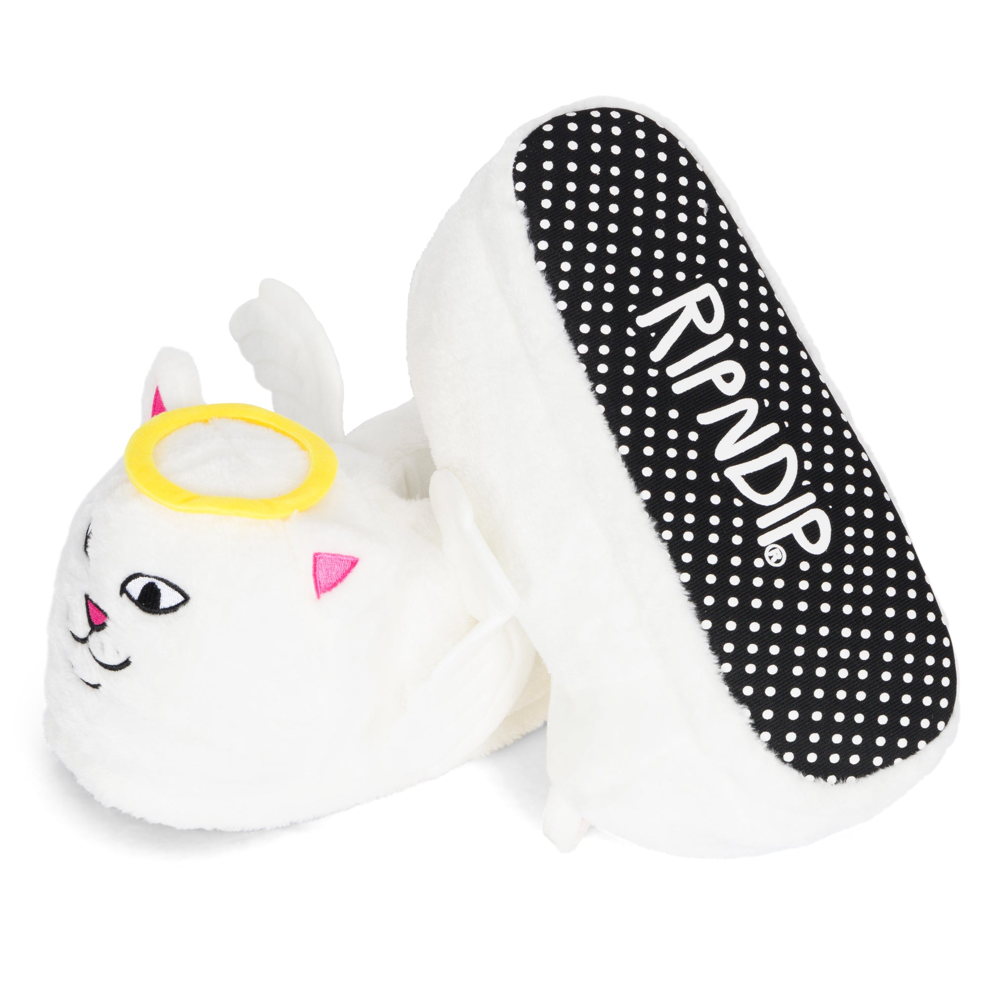 Lord Angel Plush Slippers (White) – RIPNDIP