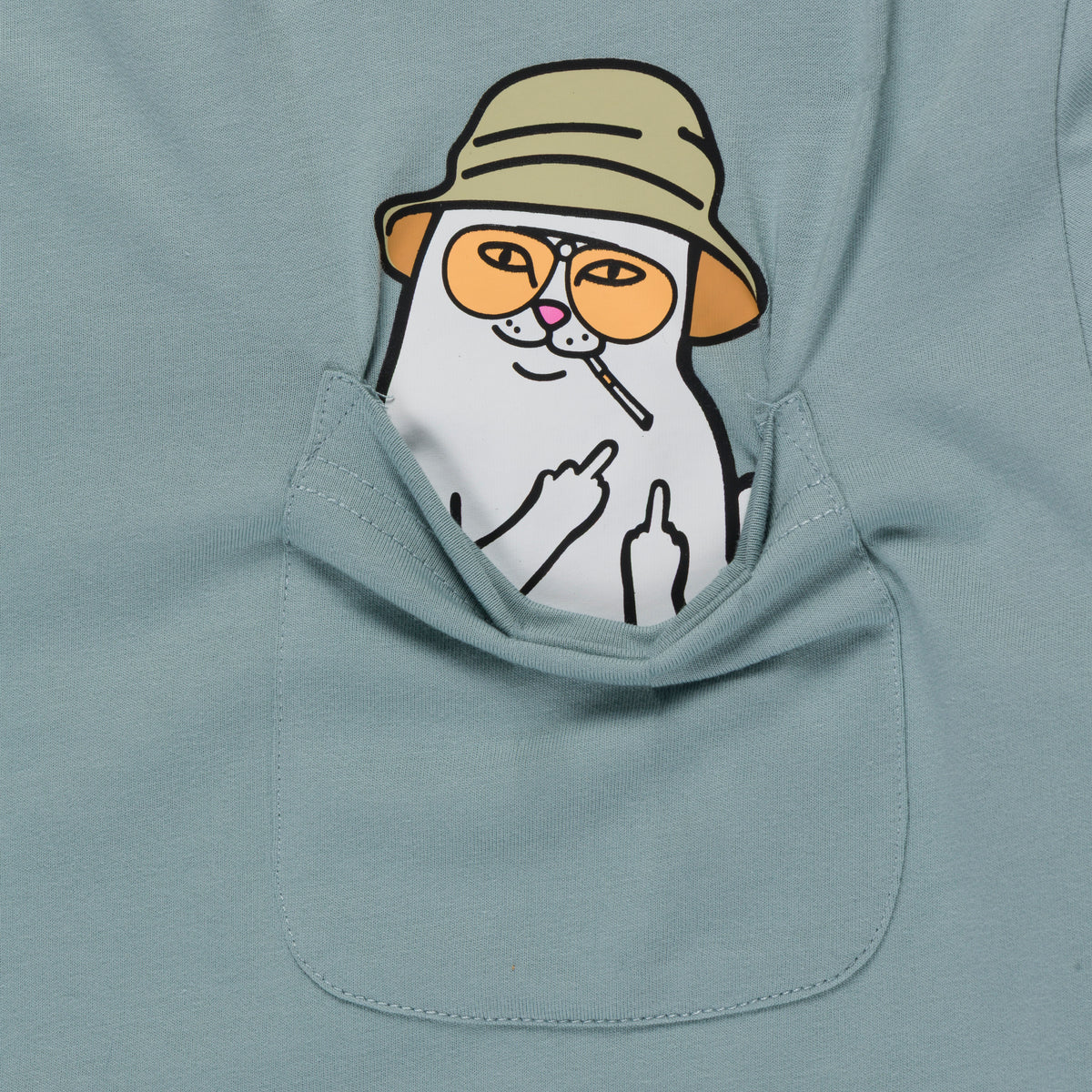 RIPNDIP Nermal S Thompson Pocket Tee (Silver Blue)