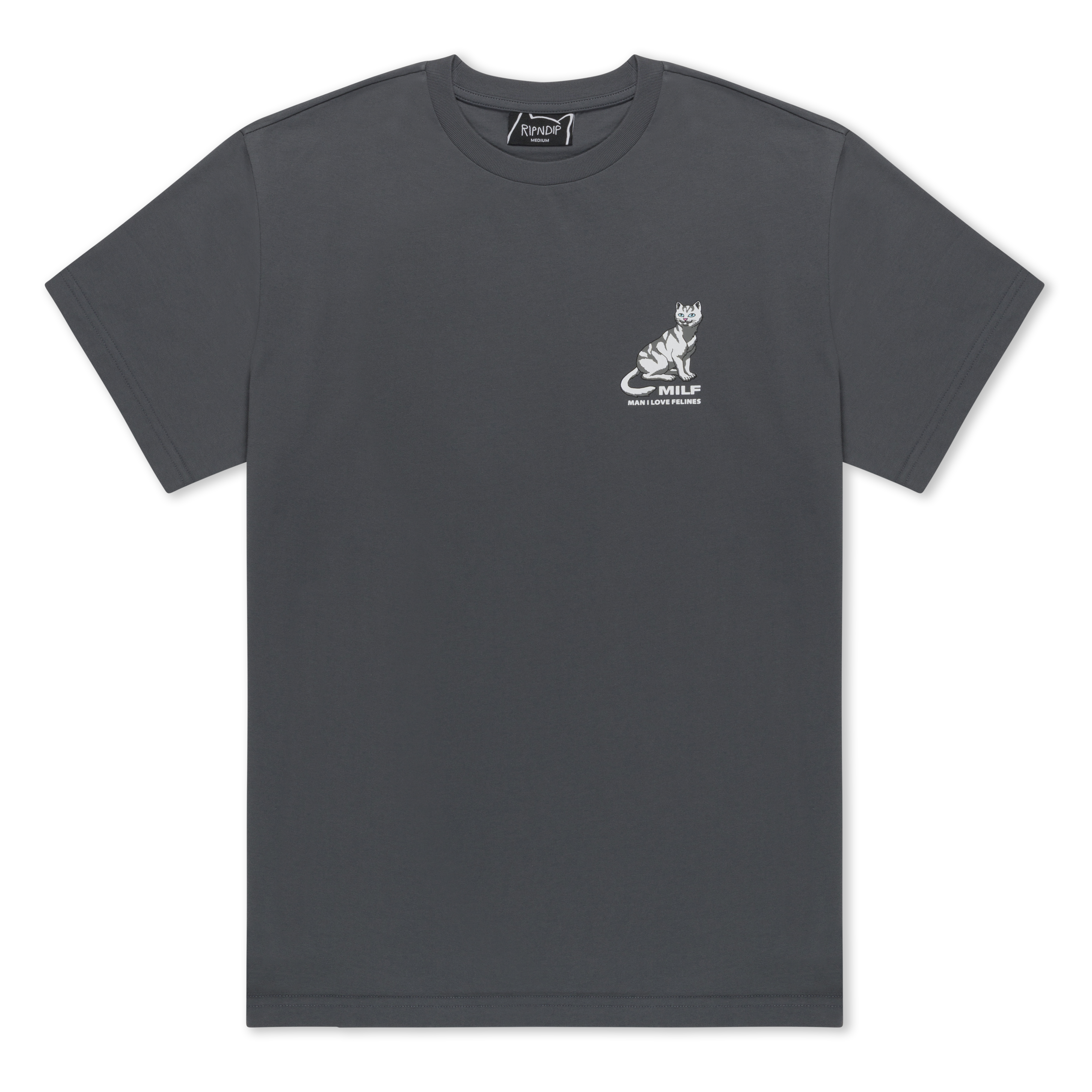 RIPNDIP Man I Love Felines Tee (Charcoal)