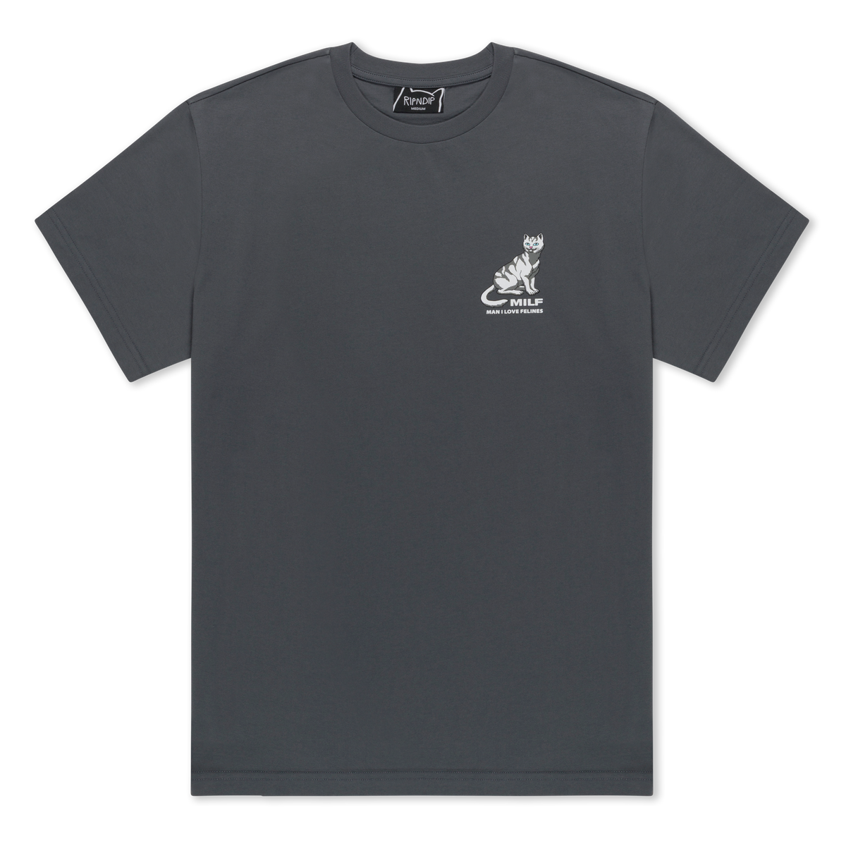RIPNDIP Man I Love Felines Tee (Charcoal)