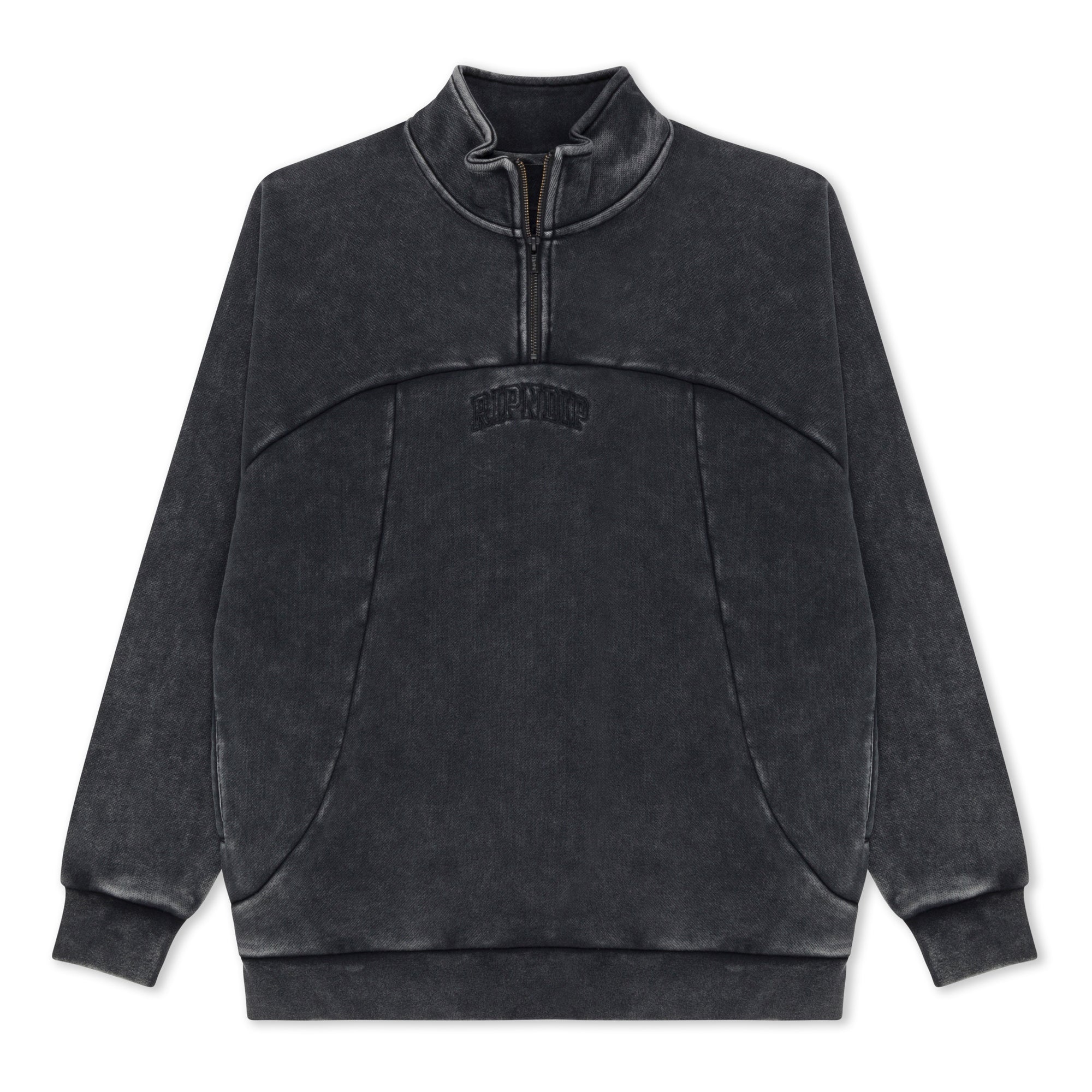 RIPNDIP Night Quarter Zip Sweatshirt (Black)