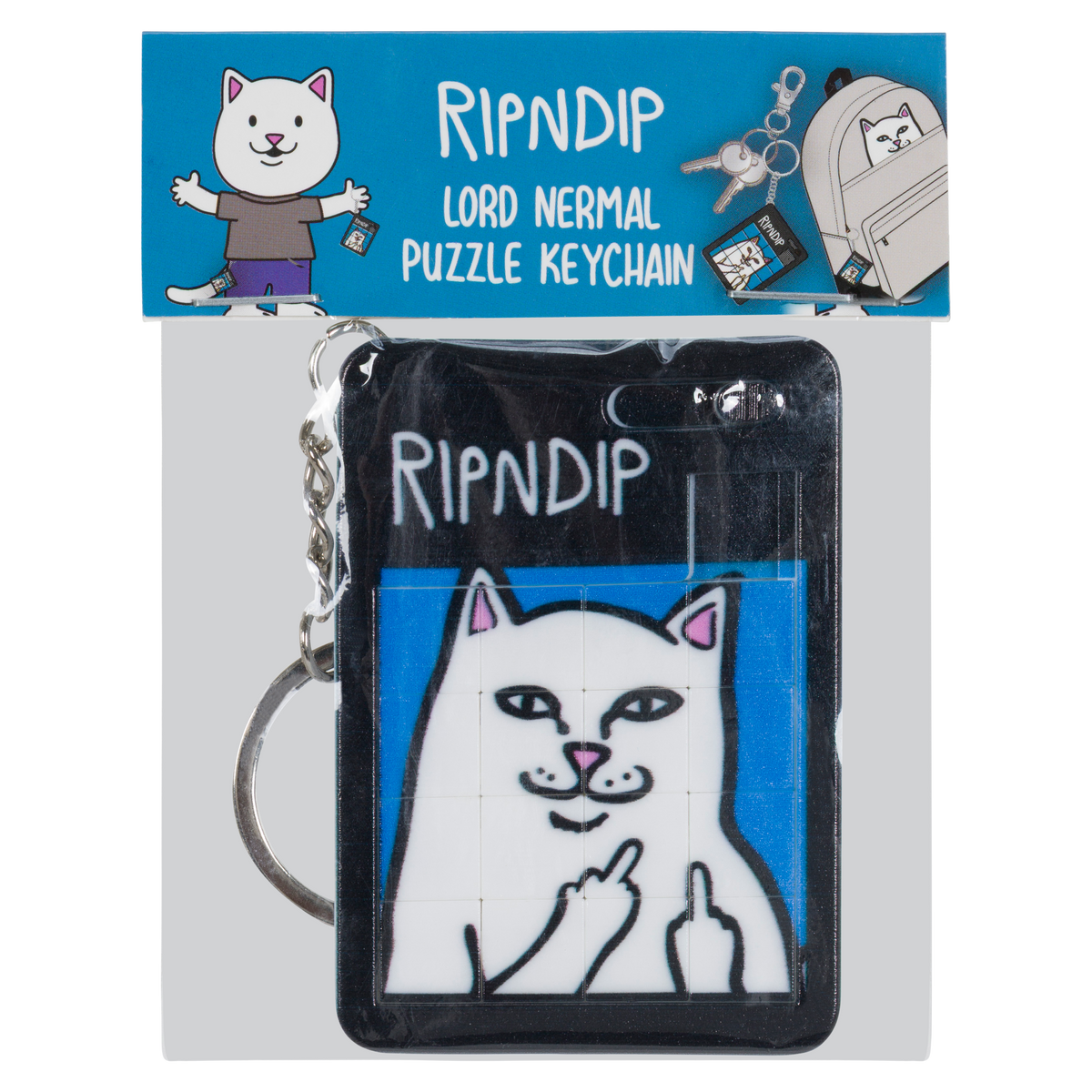 RIPNDIP Lord Nermal Puzzle Keychain (Black)