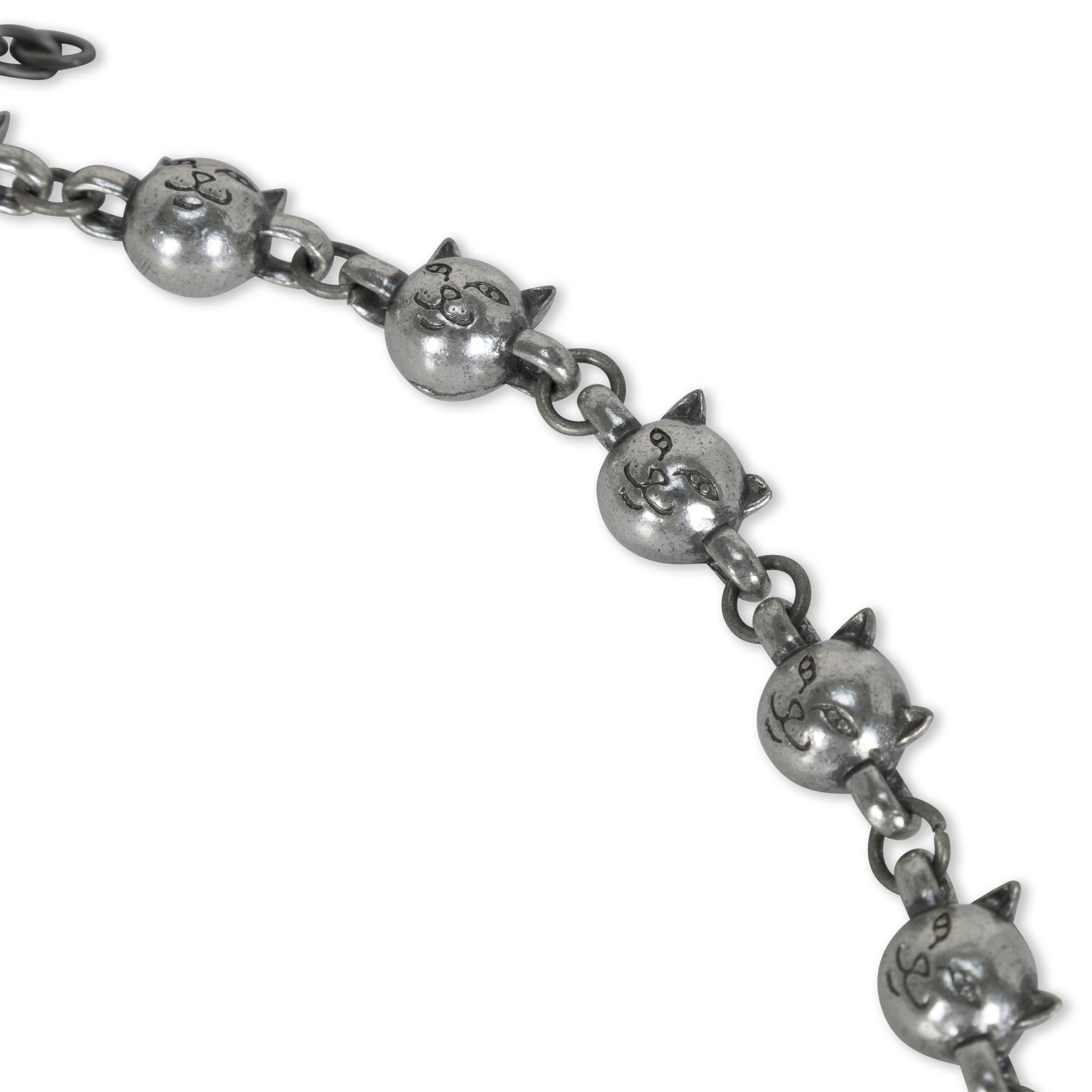 RIPNDIP Lord Nermal Ball and Chain Necklace (Silver)