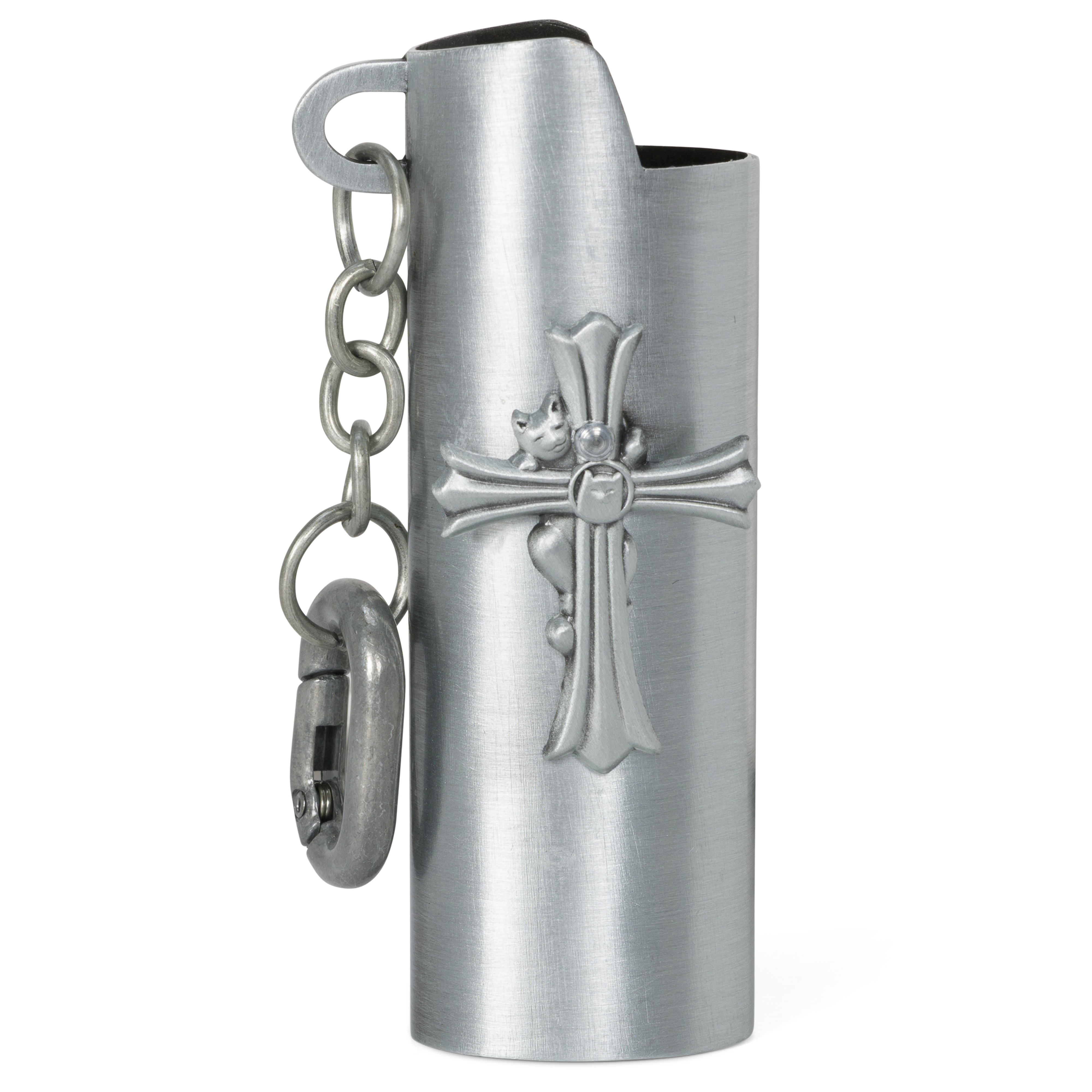 RIPNDIP Nerm Cross Lighter Keychain (Silver)