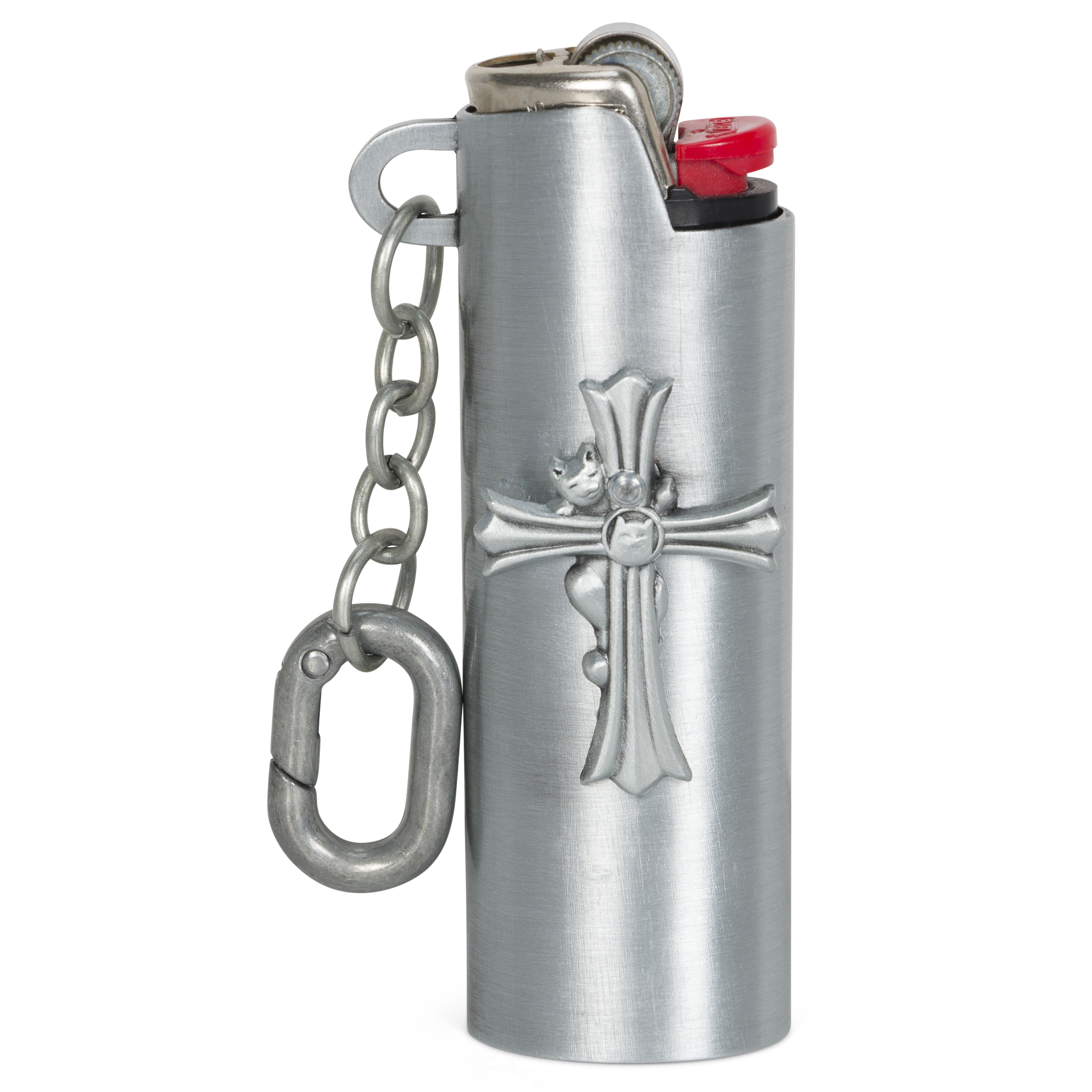 RIPNDIP Nerm Cross Lighter Keychain (Silver)