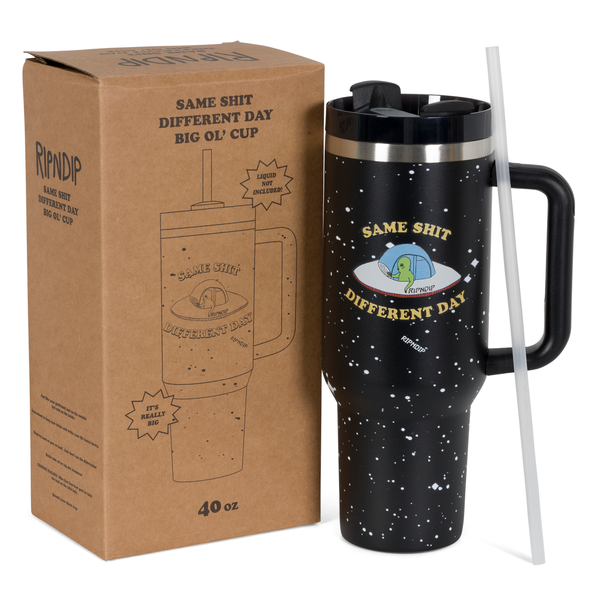 RIPNDIP Same Shit Different Day Big Ol Cup Tumbler (Black)