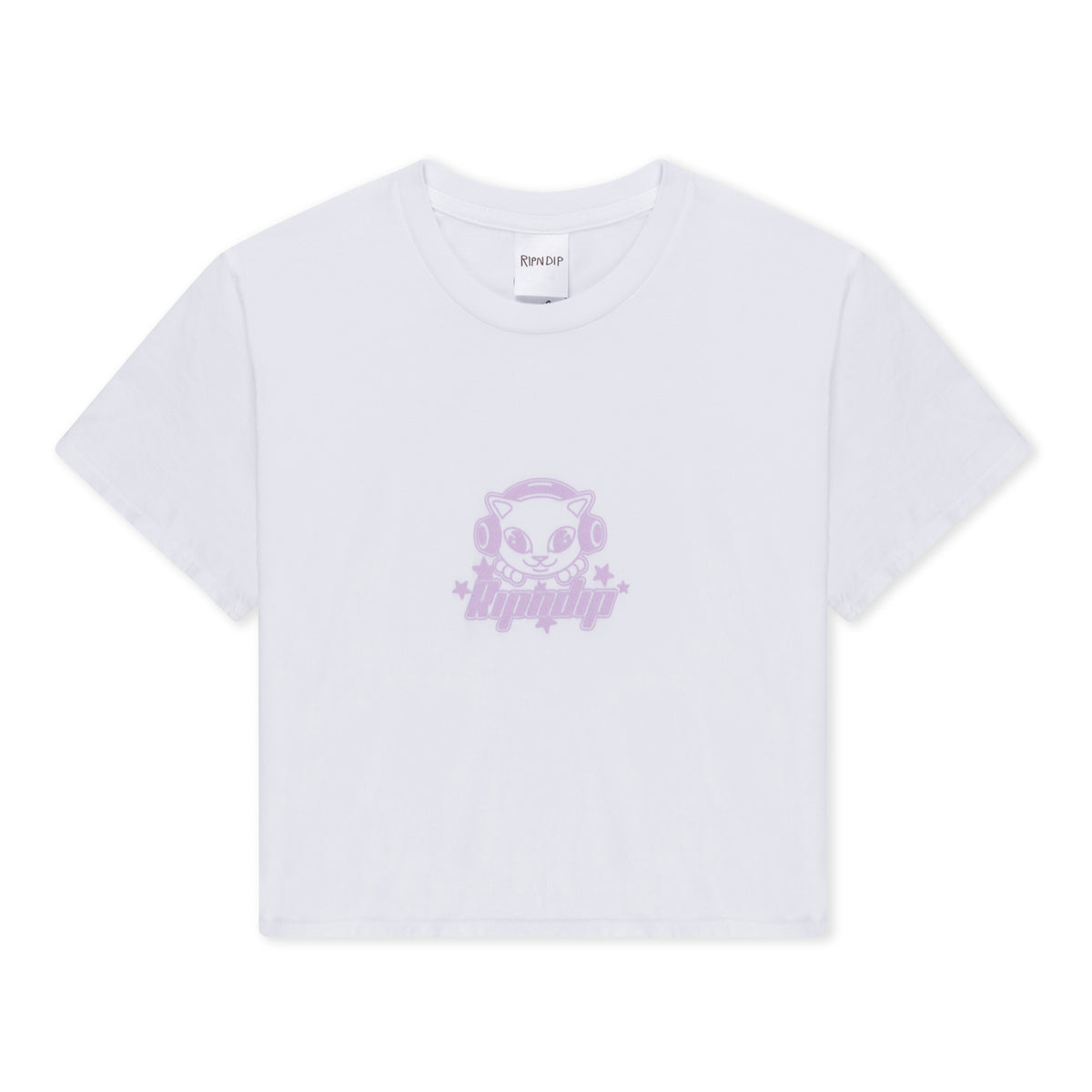 RIPNDIP Kawaii Nerm Cropped Baby Tee (White)