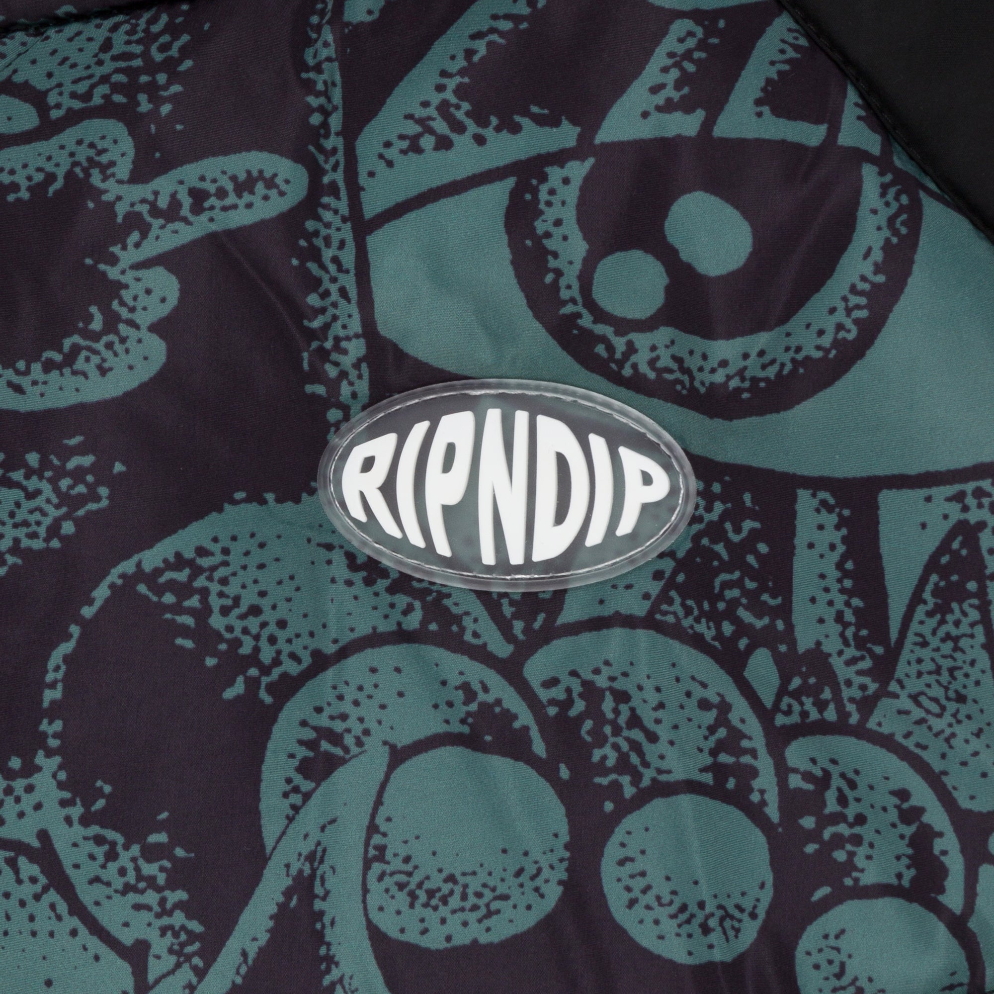 RIPNDIP Dark Twisted Fantasy Puffer Jacket (Olive/Black)