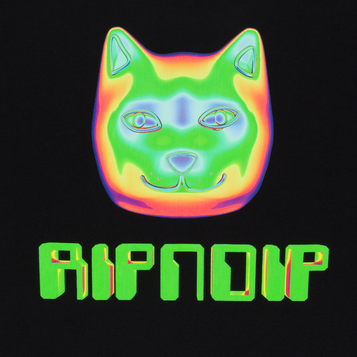 RIPNDIP Thermal Nermal Cropped Ringer Tee (Black)
