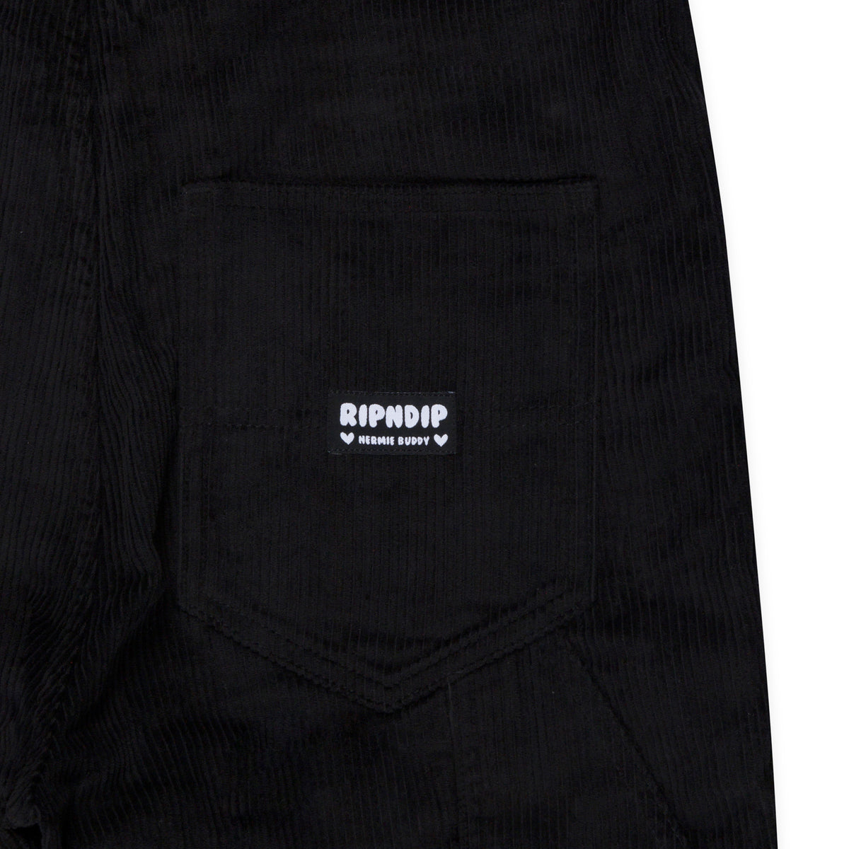 RIPNDIP Nermy Buddy Corduroy Overalls (Black)