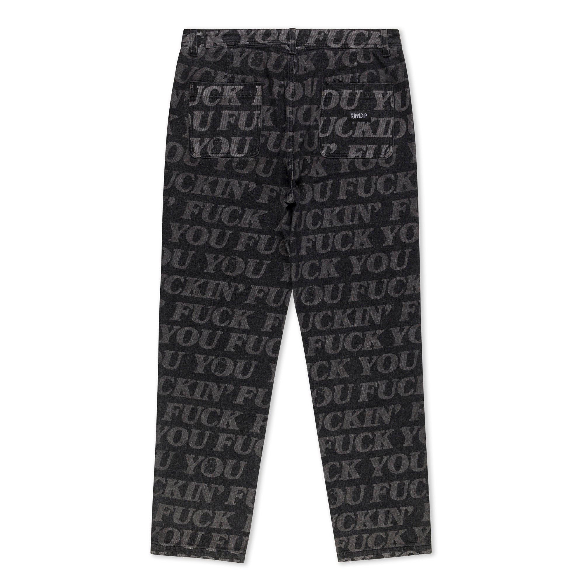 F.U.F.F. Washed Denim Pants (Black) – RIPNDIP