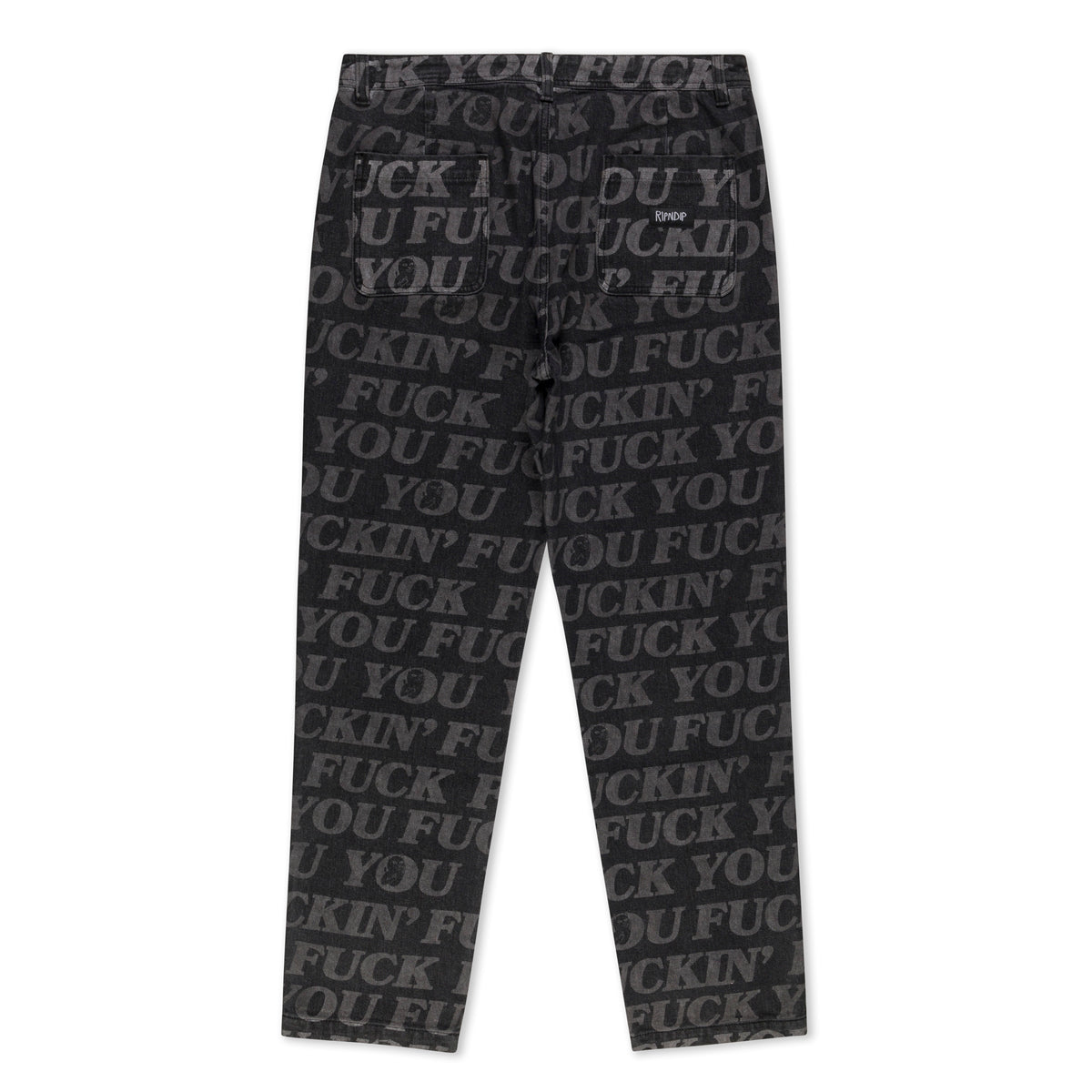 RIPNDIP F.U.F.F. Washed Denim Pants (Black)