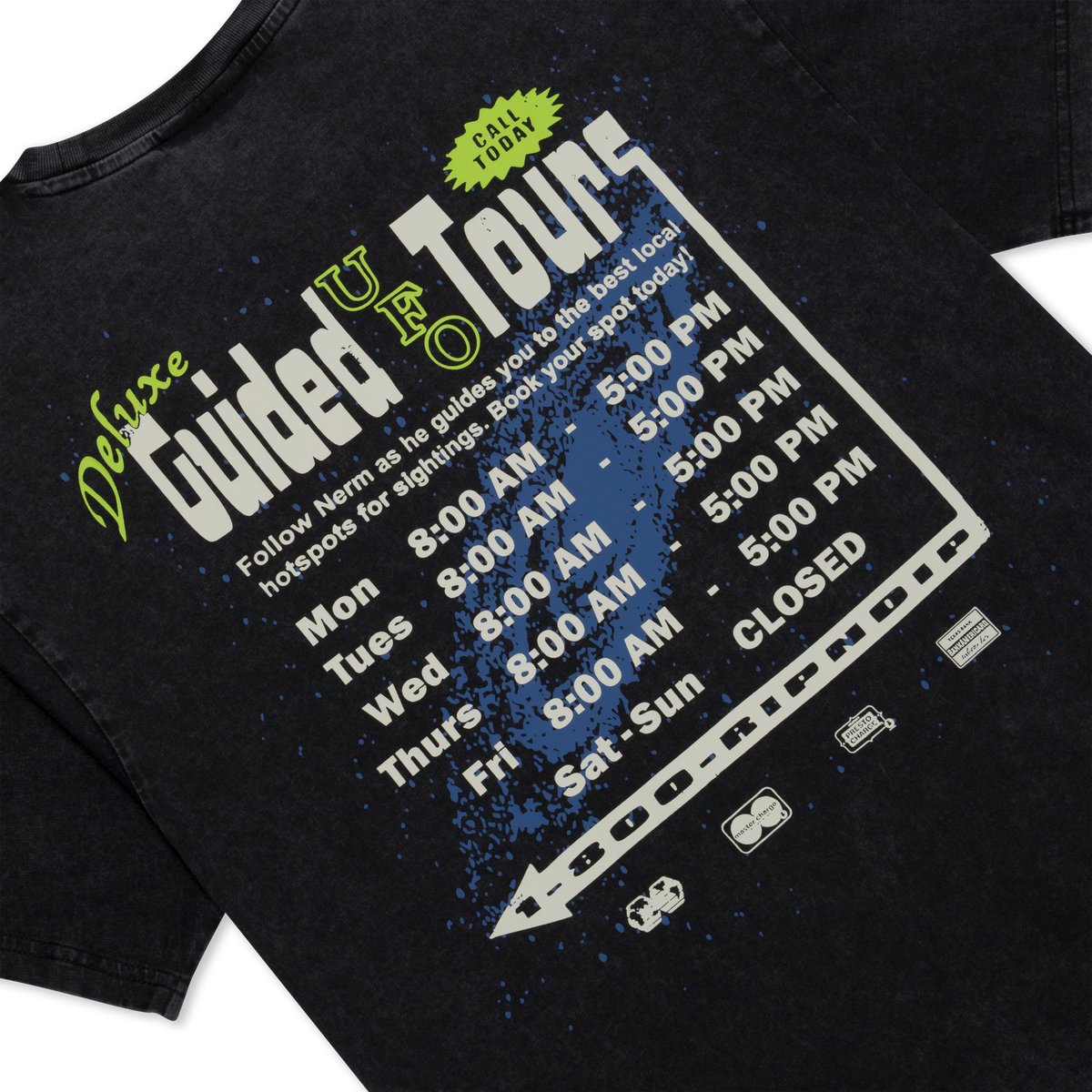 RIPNDIP UFO Tours Tee (Black Vintage Wash)