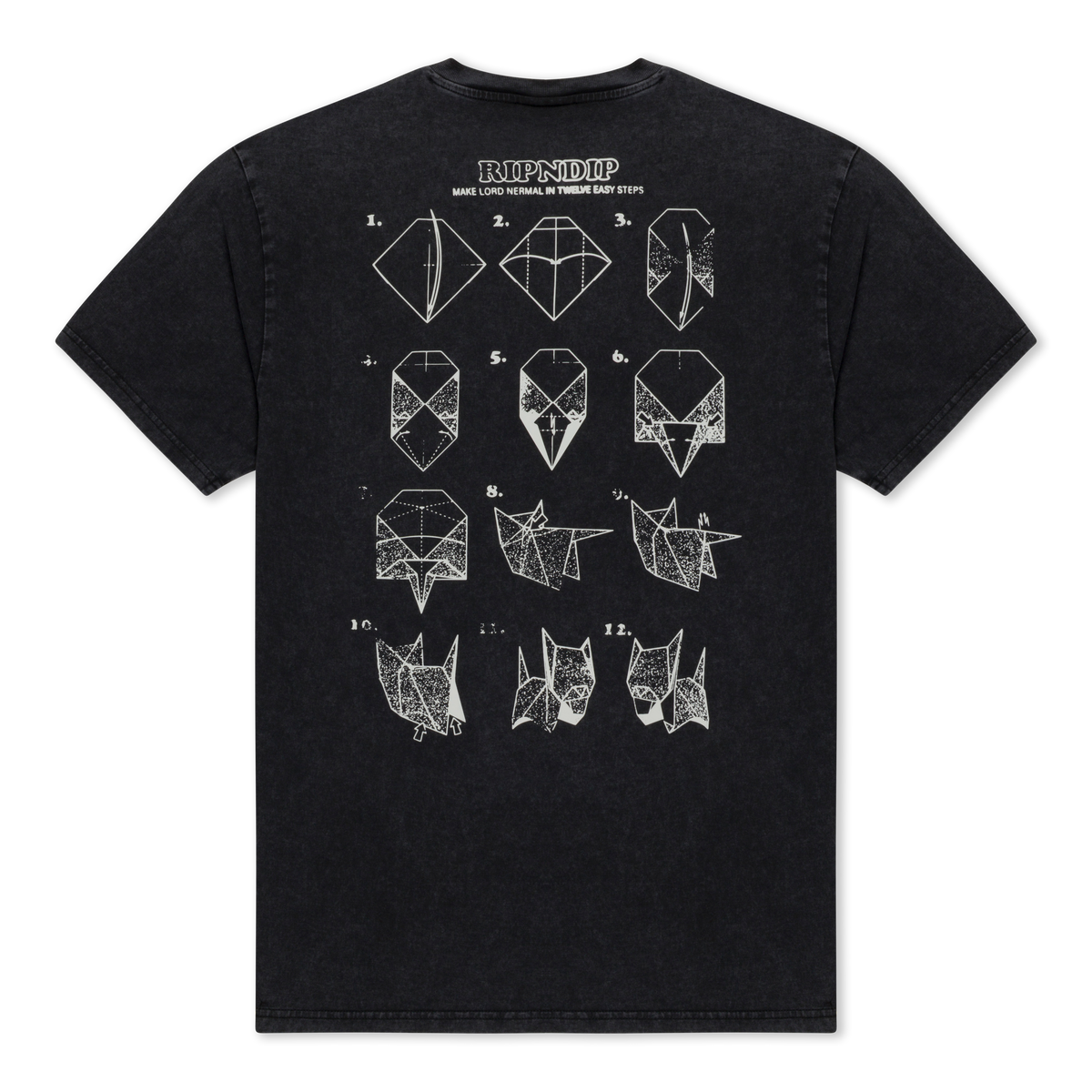 RIPNDIP Origami Tee (Black Vintage Wash)