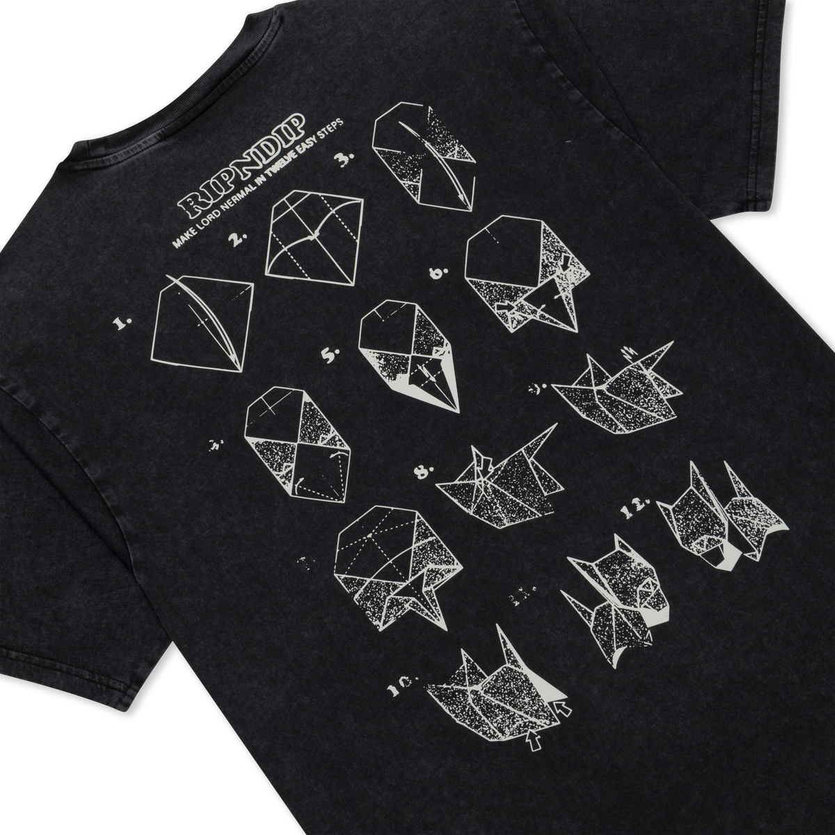 RIPNDIP Origami Tee (Black Vintage Wash)