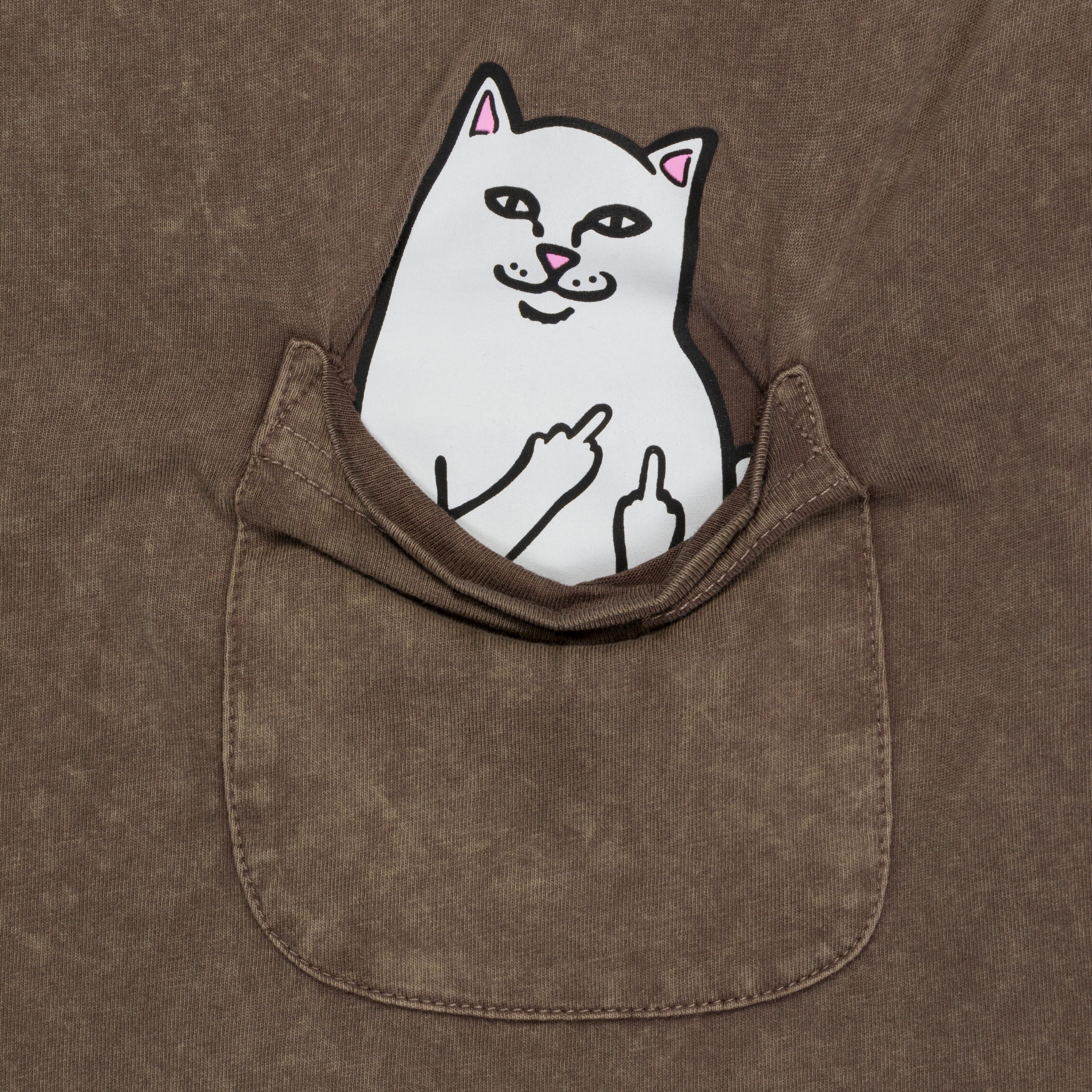 RIPNDIP Lord Nermal Pocket Tee (Brown Vintage Wash)