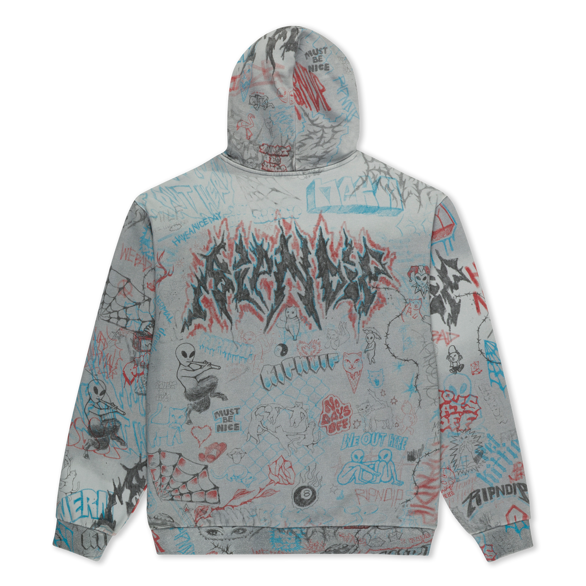 rippy☆ Marker Hoodie (Sage Grey Vintage Wash) – RIPNDIP