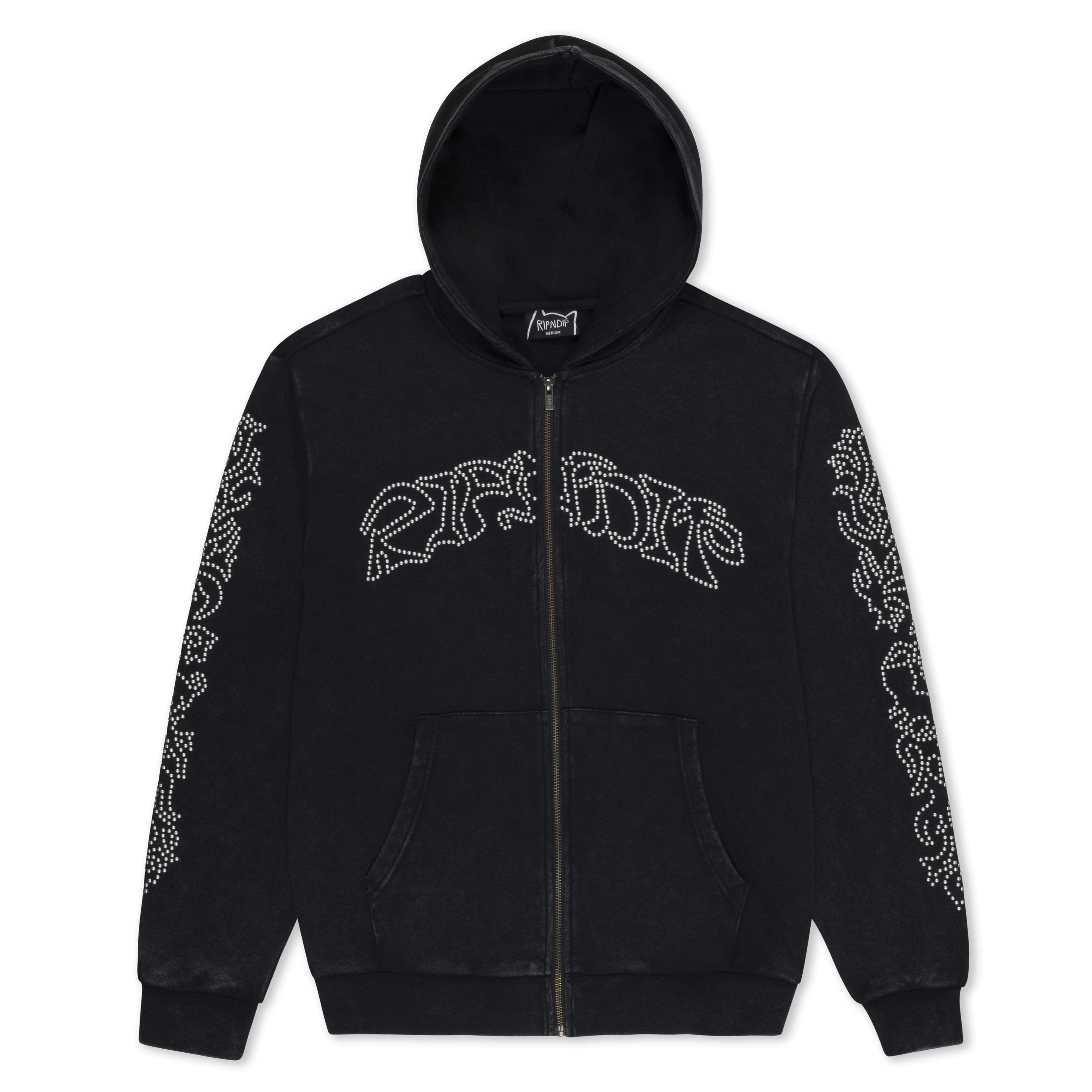 RIPNDIP Pretty Flacko Zip Hoodie (Black Vintage Wash)