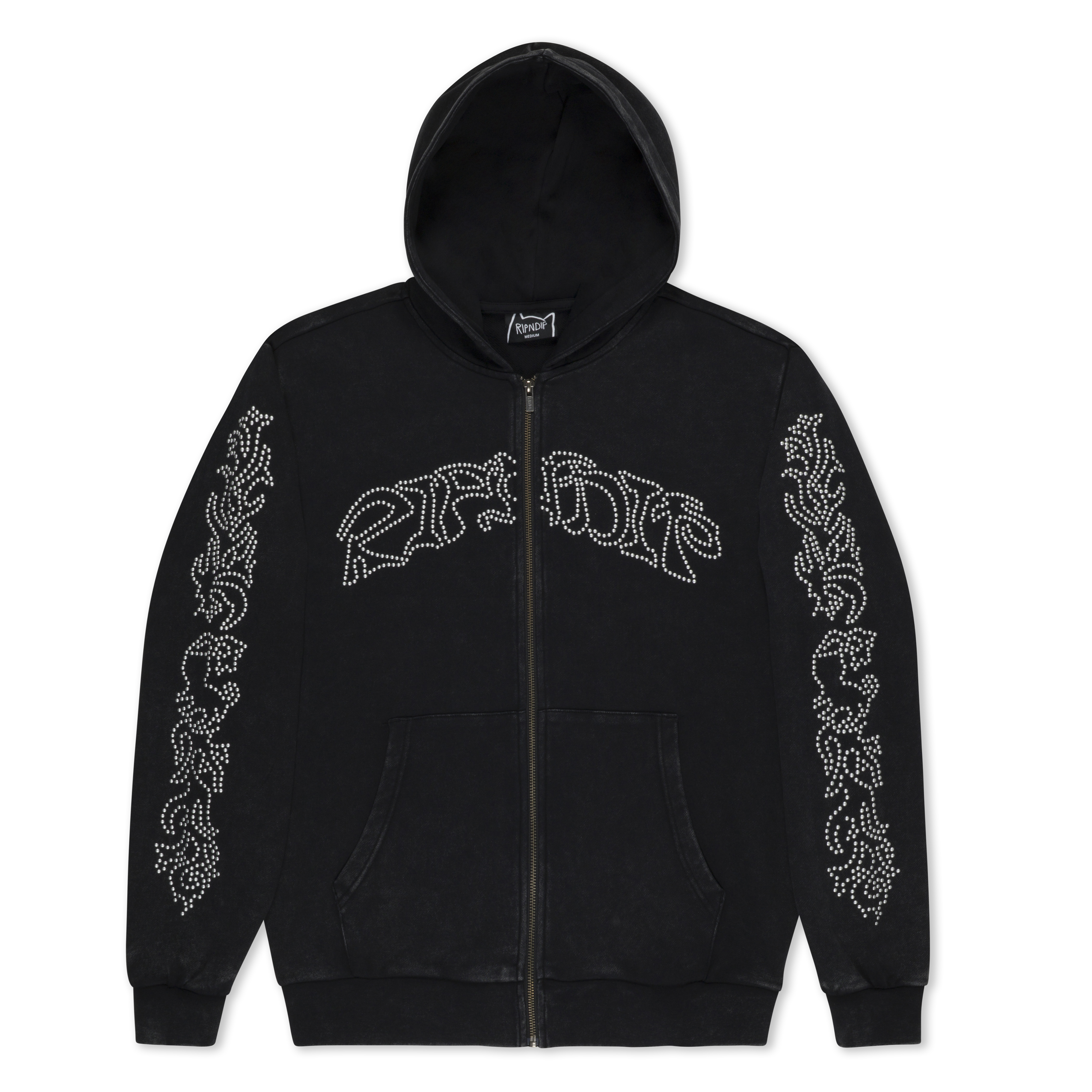 RIPNDIP Pretty Flacko Zip Hoodie (Black Vintage Wash)