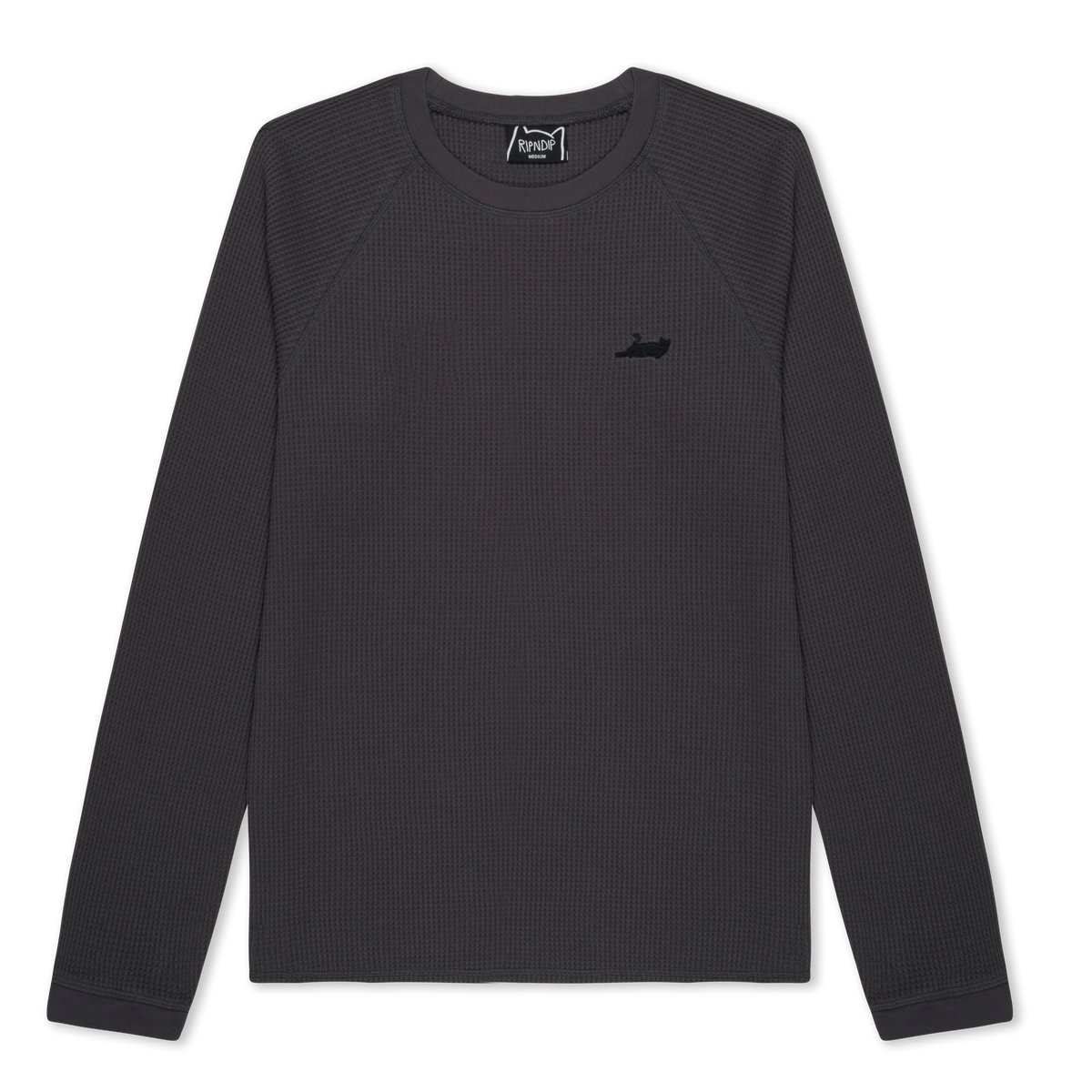 RIPNDIP Castanza Waffle Knit Long Sleeve (Charcoal)