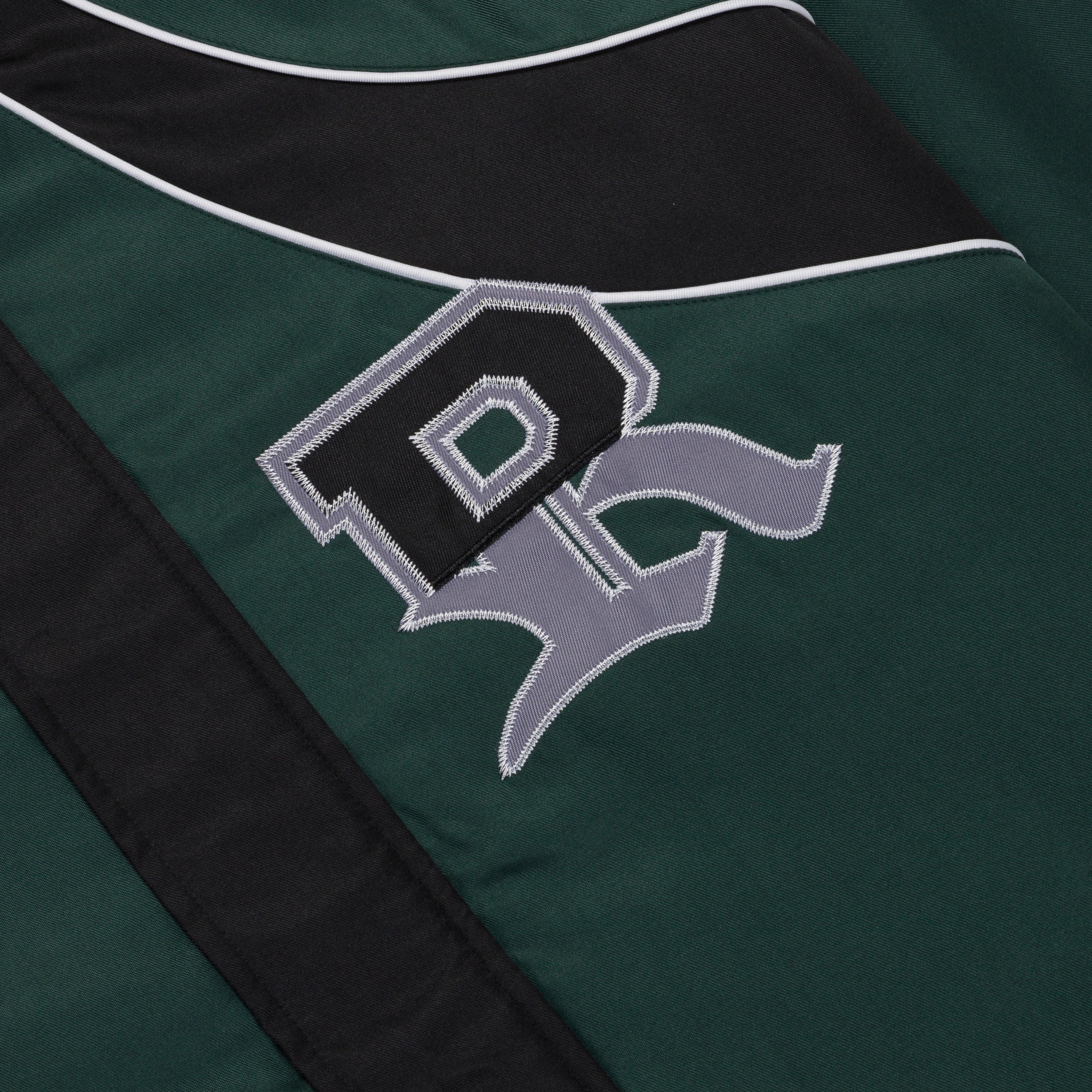 RIPNDIP RIPNDIP Athletics Race Jacket (Hunter Green / Black)