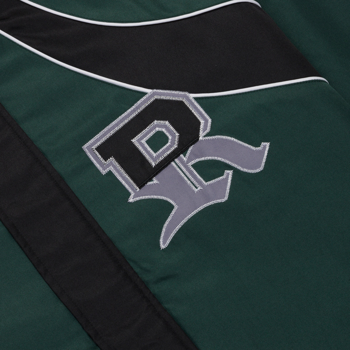 RIPNDIP RIPNDIP Athletics Race Jacket (Hunter Green / Black)