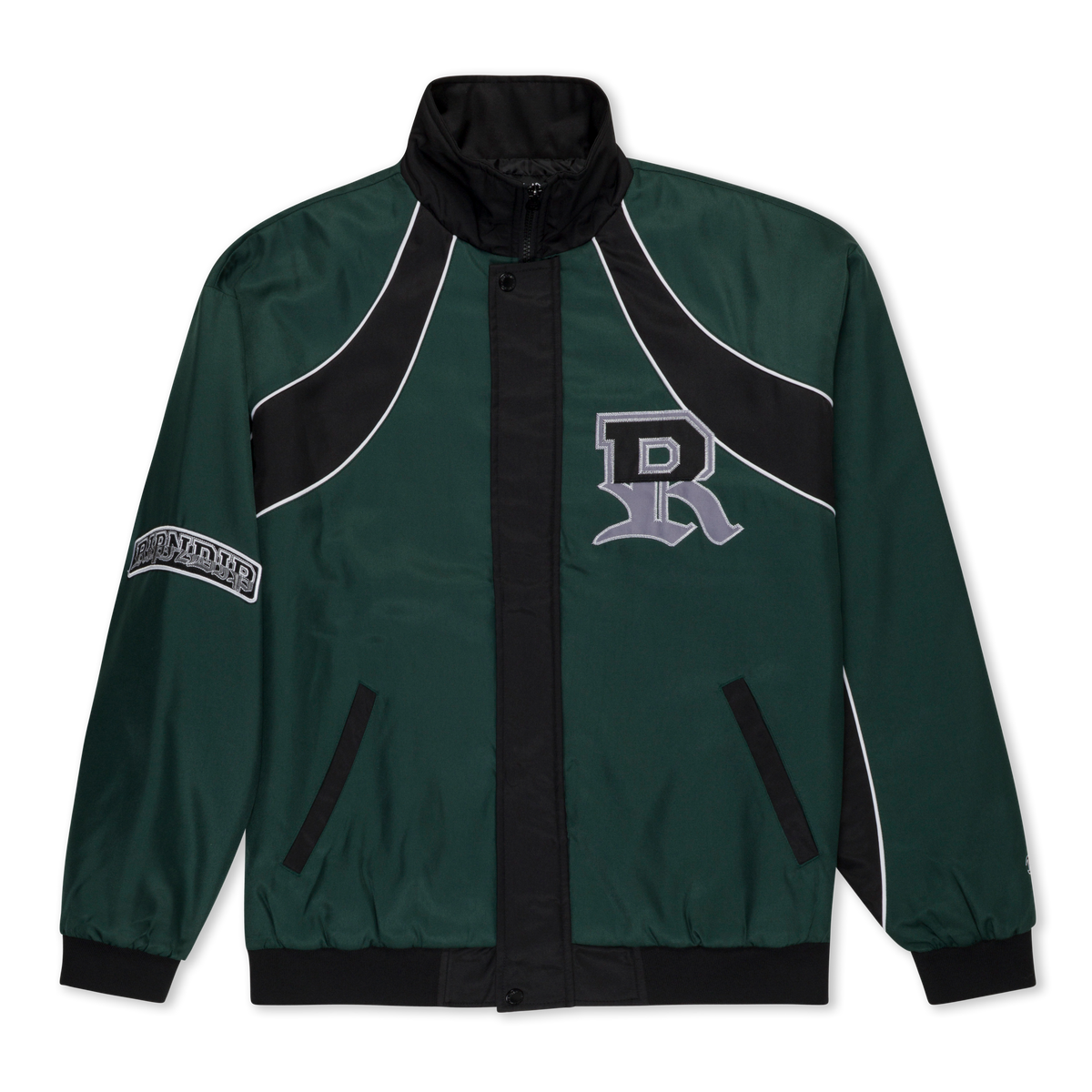 RIPNDIP RIPNDIP Athletics Race Jacket (Hunter Green / Black)