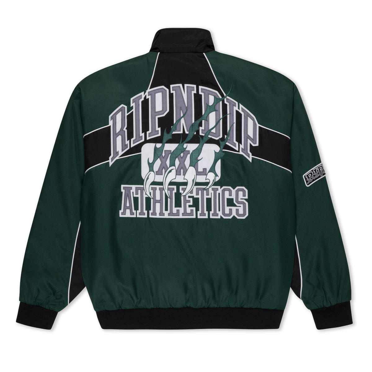 RIPNDIP RIPNDIP Athletics Race Jacket (Hunter Green / Black)