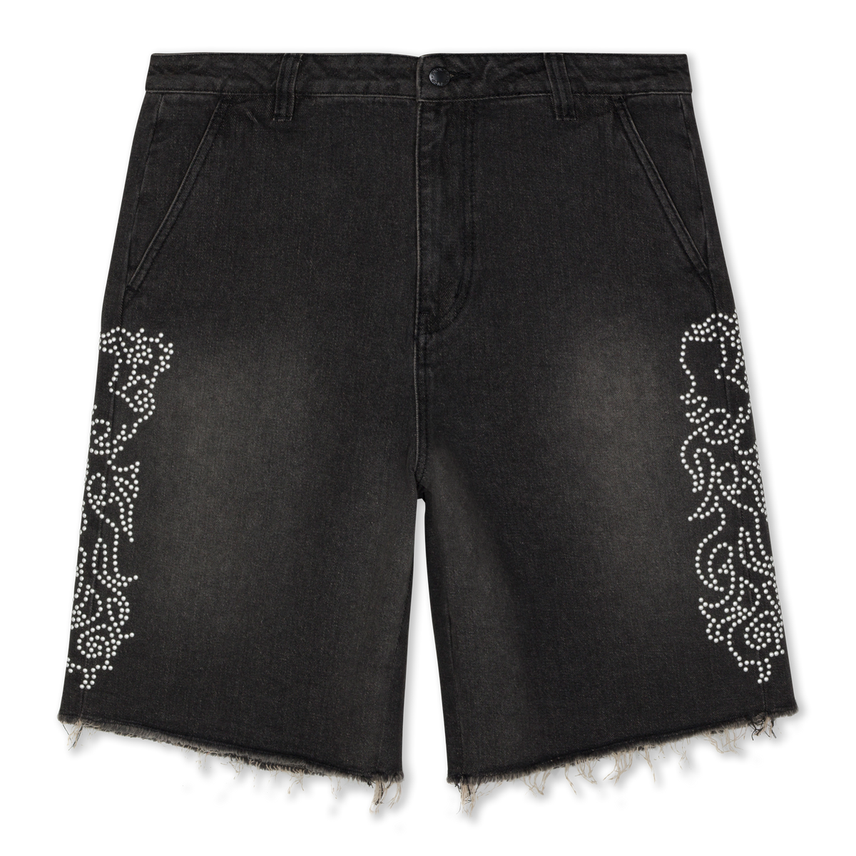 RIPNDIP Pretty Flacko Denim Shorts (Black Vintage Wash Denim)