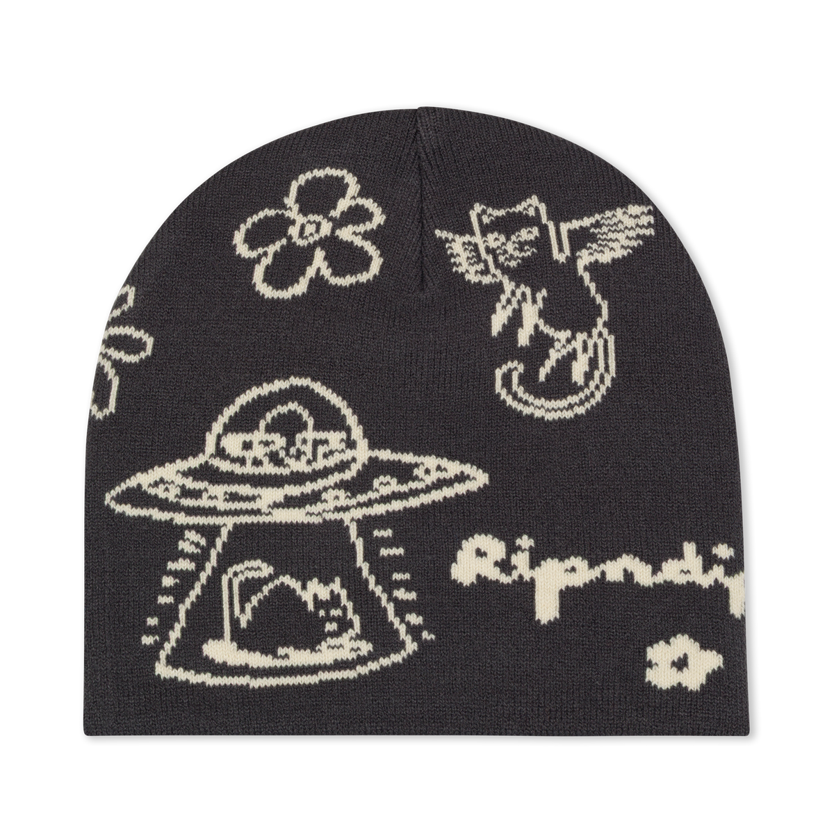 RIPNDIP Blonded Skull Beanie (Charcoal)