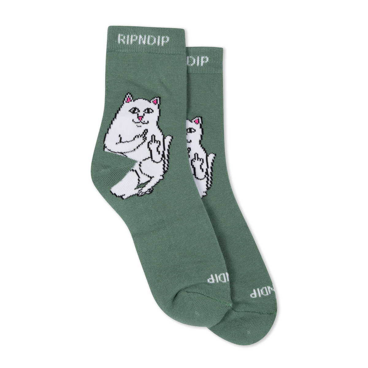 RIPNDIP Lord Nermal Mid Socks (Pine Green)