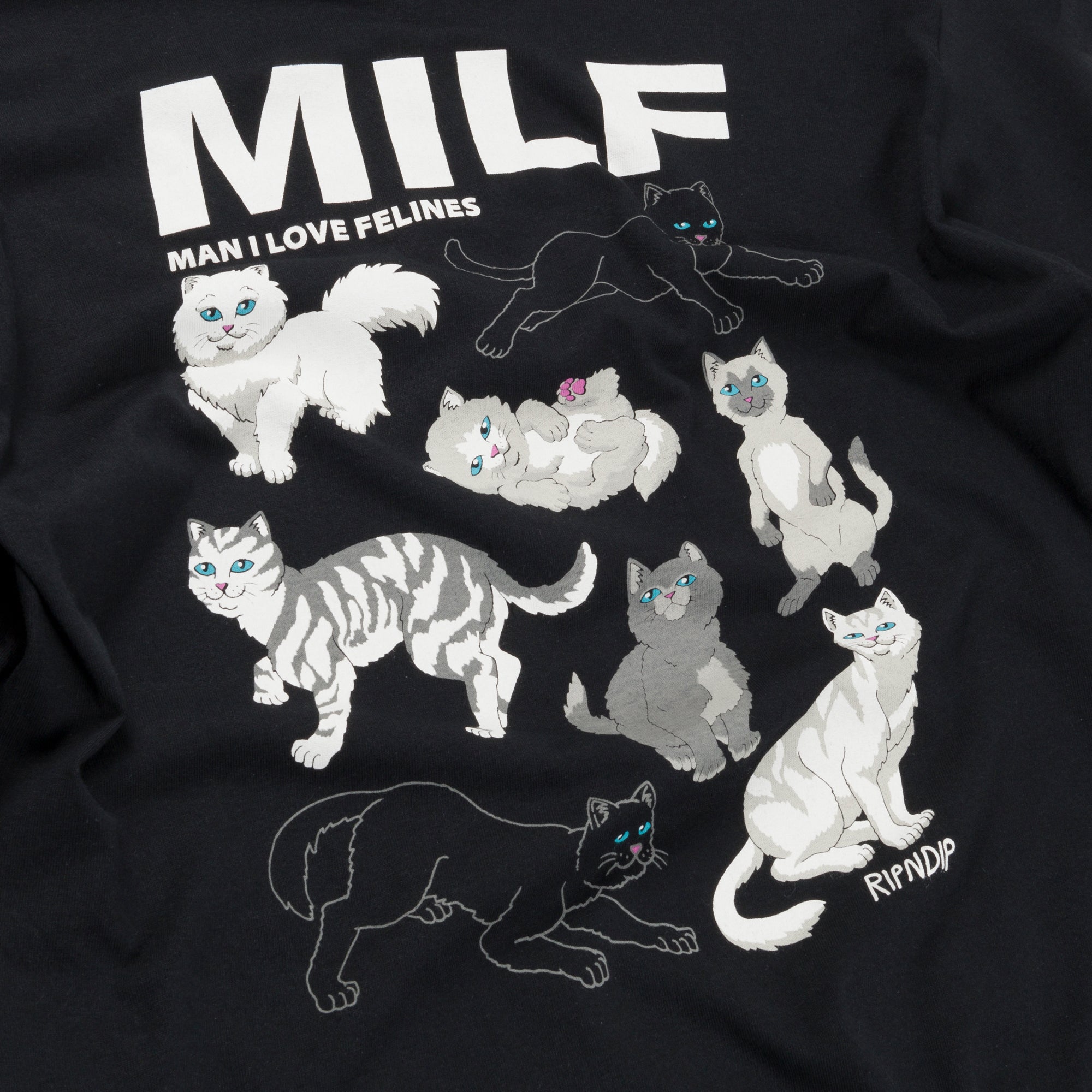 RIPNDIP Man I Love Felines Long Sleeve (Black)