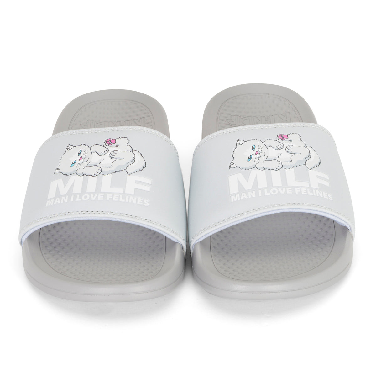 RIPNDIP Man I Love Felines Slides (Grey)