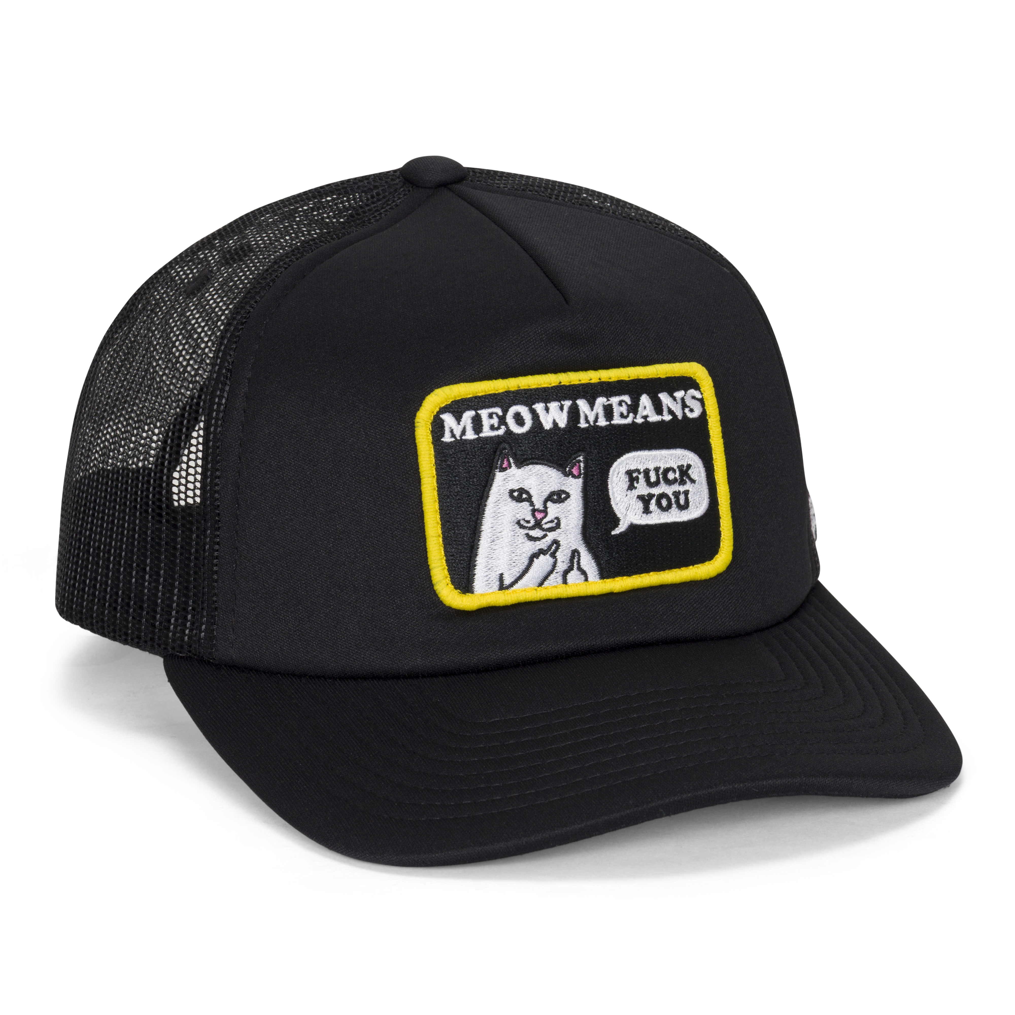 RIPNDIP Meow Meow Trucker Hat (Black)
