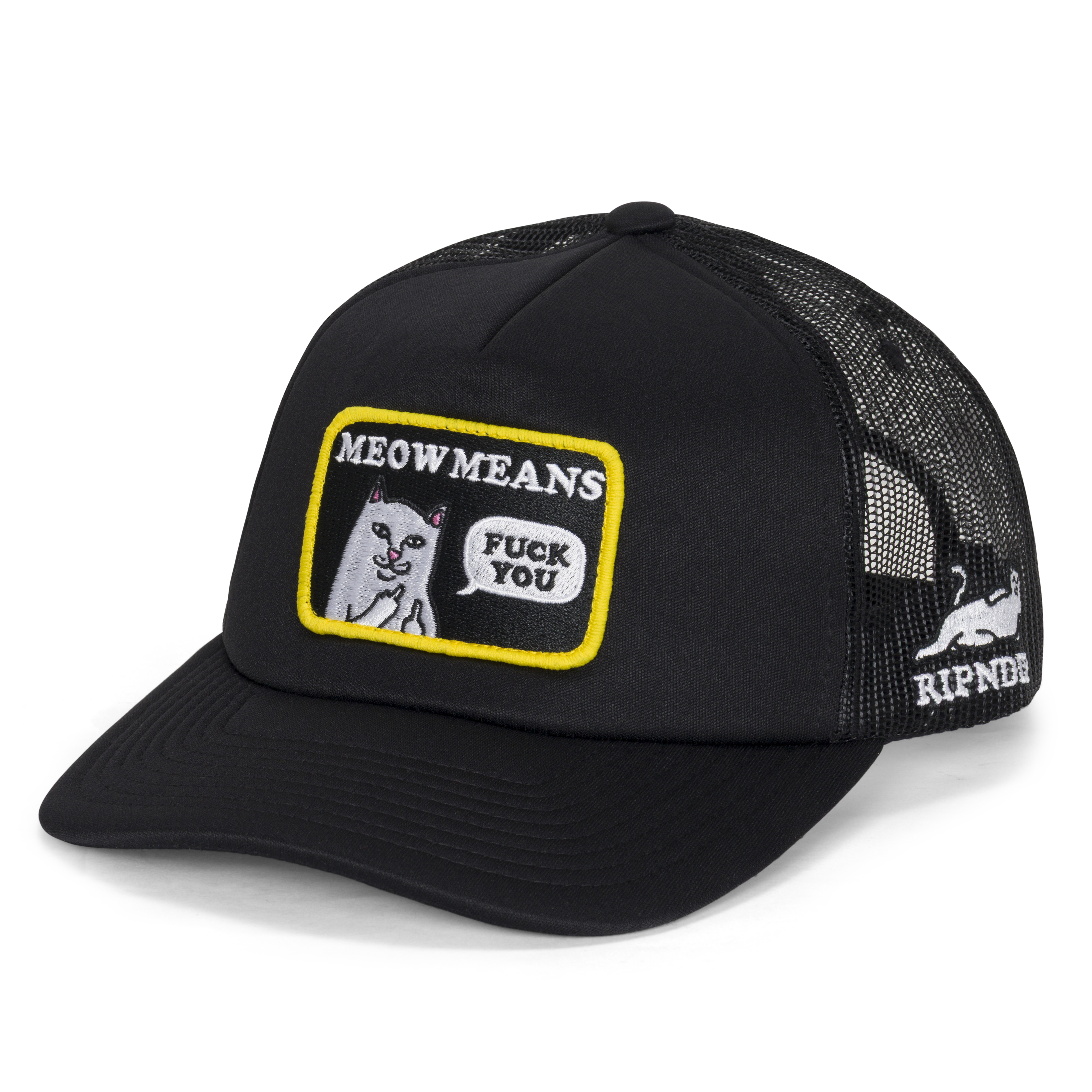 RIPNDIP Meow Meow Trucker Hat (Black)