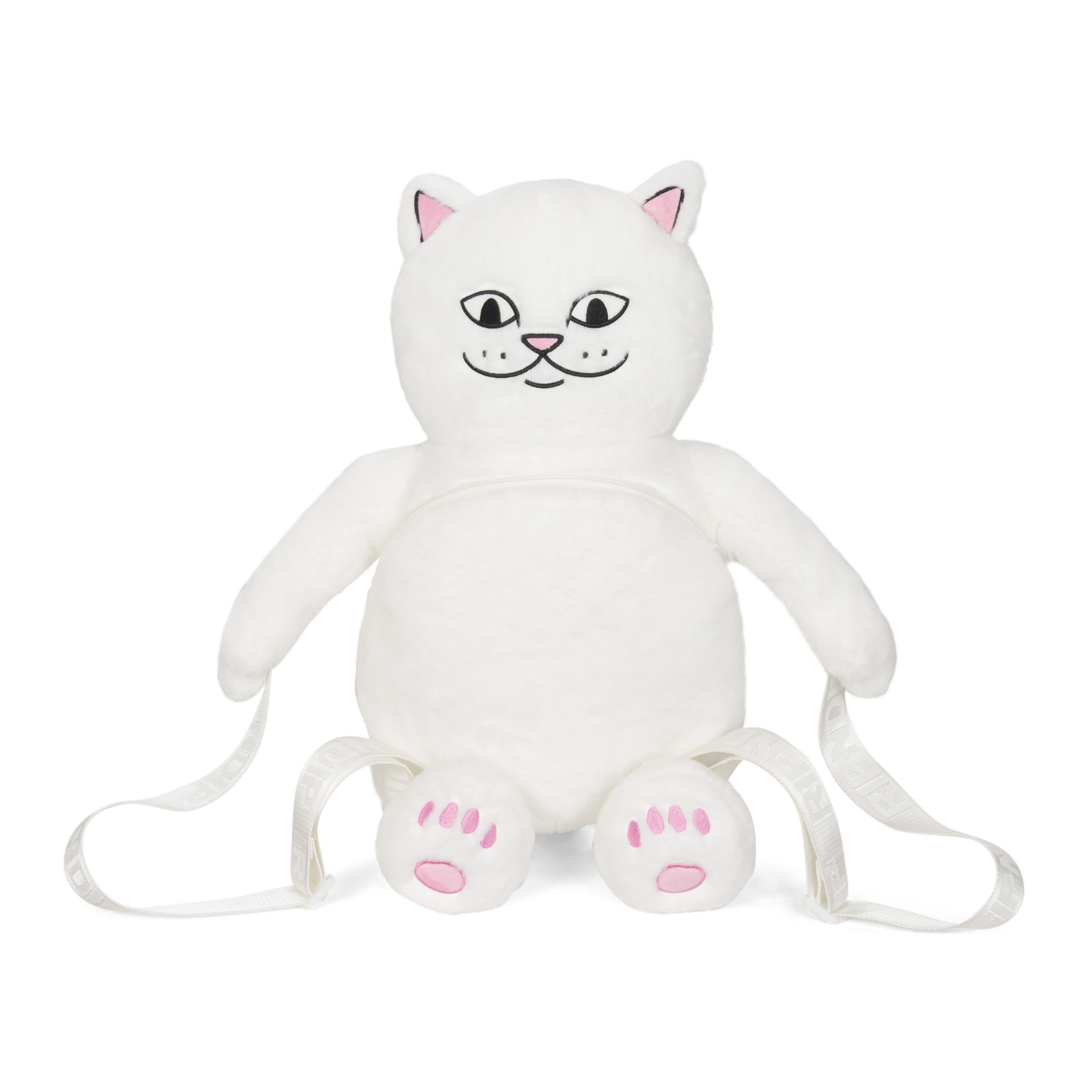 RIPNDIP Lord Nermal Plush Backpack (White)