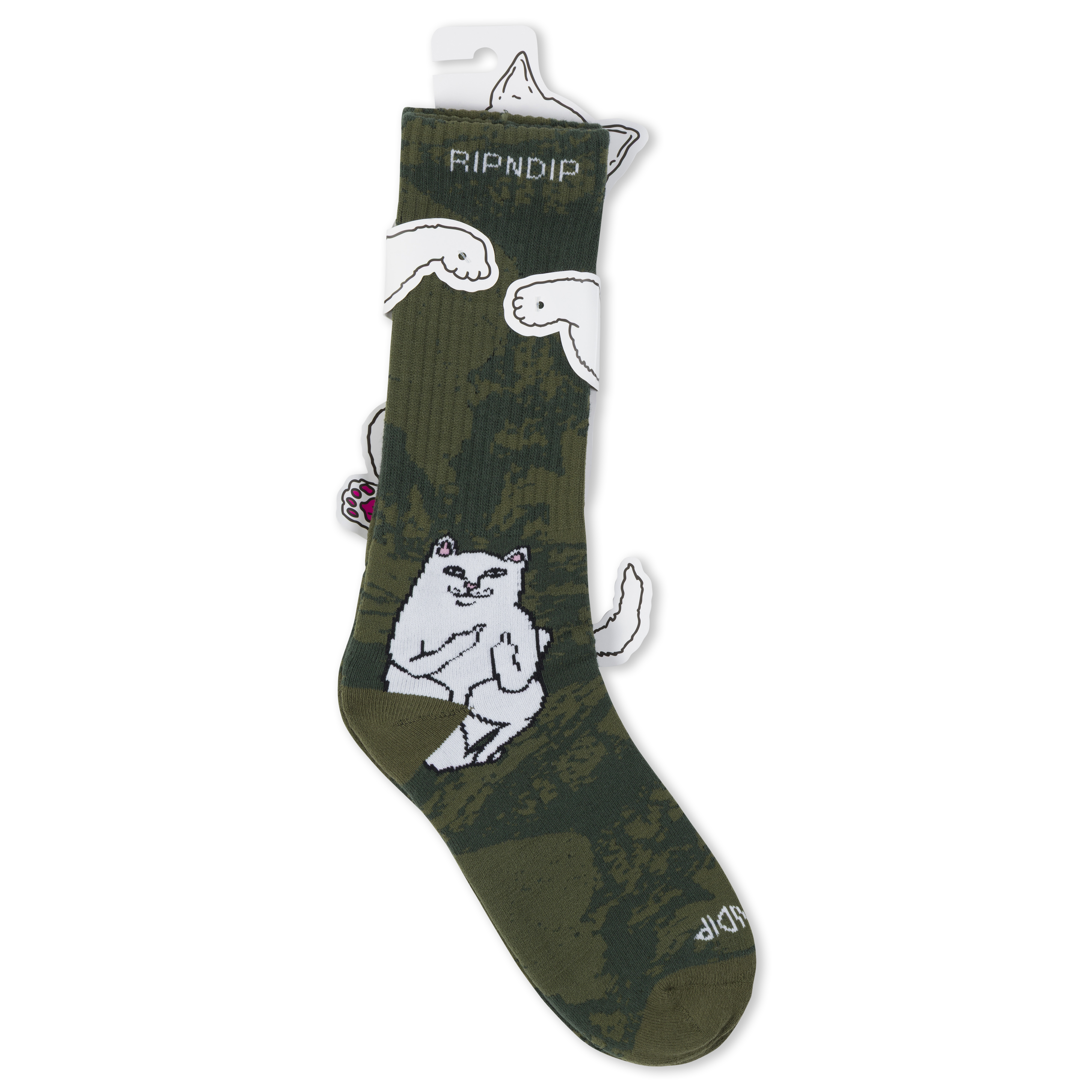 RIPNDIP Lord Nermal Socks (Forest Camo)